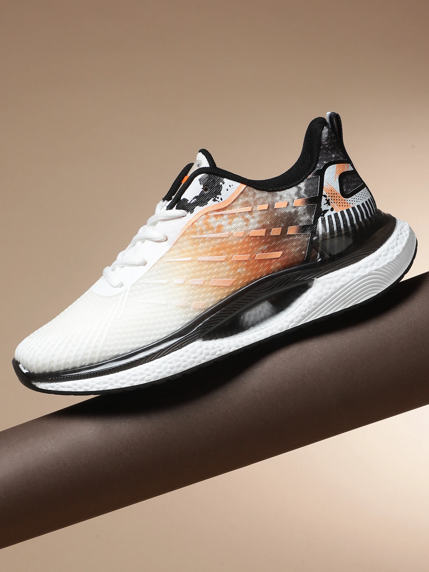 White and Black lace-up sports shoes – Shiv Naresh