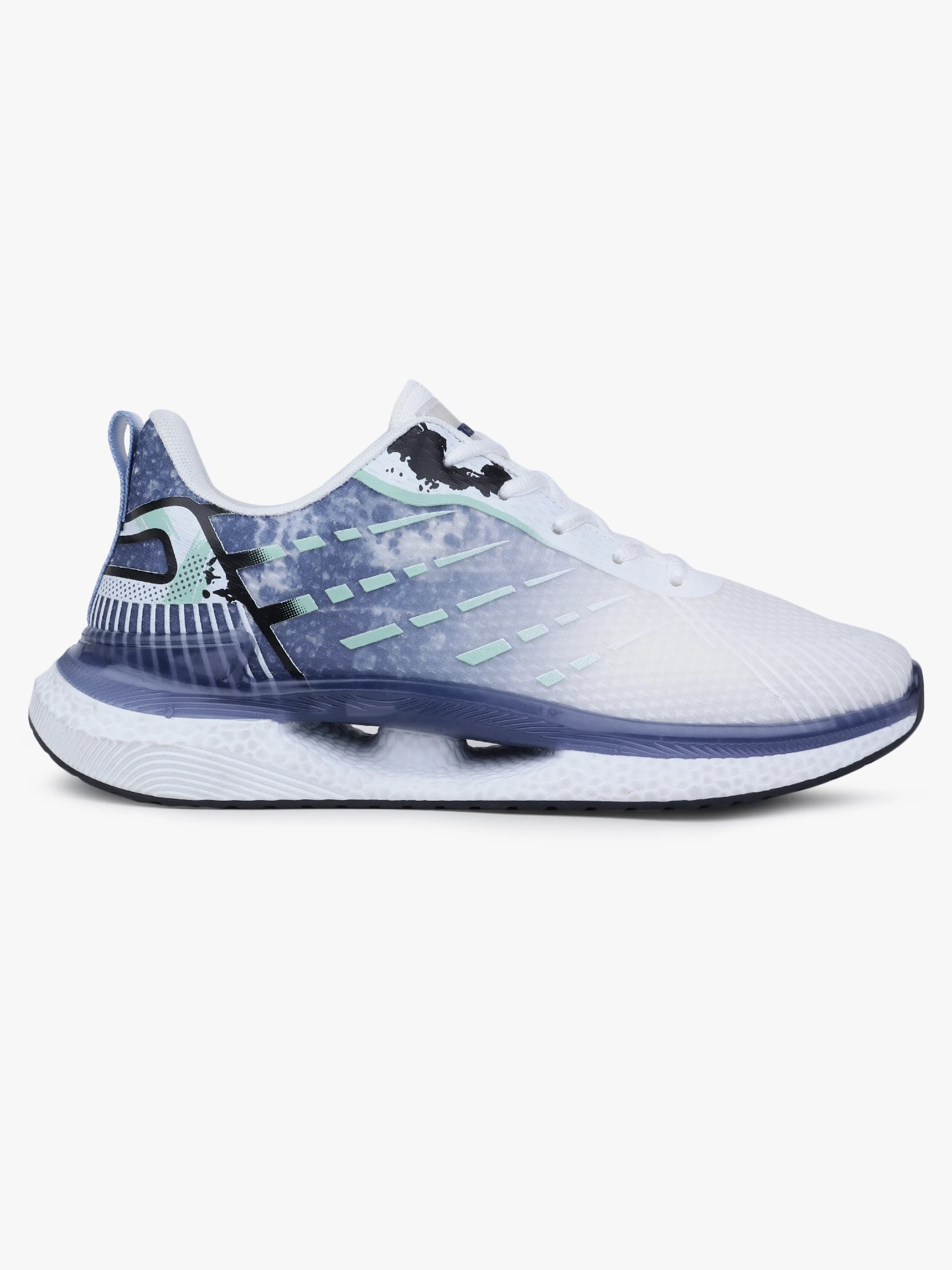 White and Blue lace-up sports shoes – Shiv Naresh