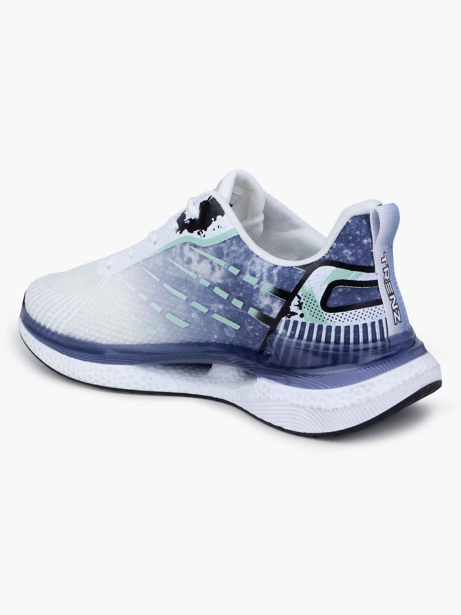 White and Blue lace-up sports shoes – Shiv Naresh
