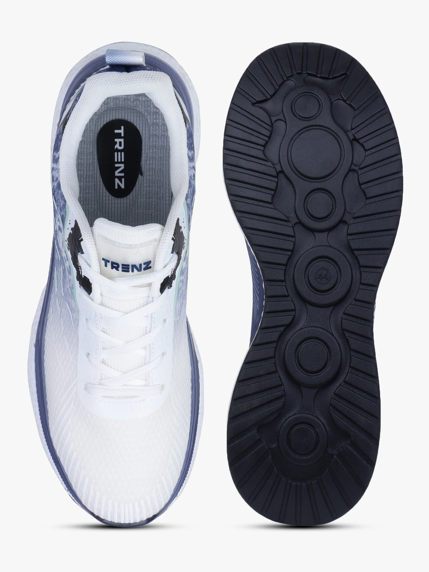 White and Blue lace-up sports shoes – Shiv Naresh