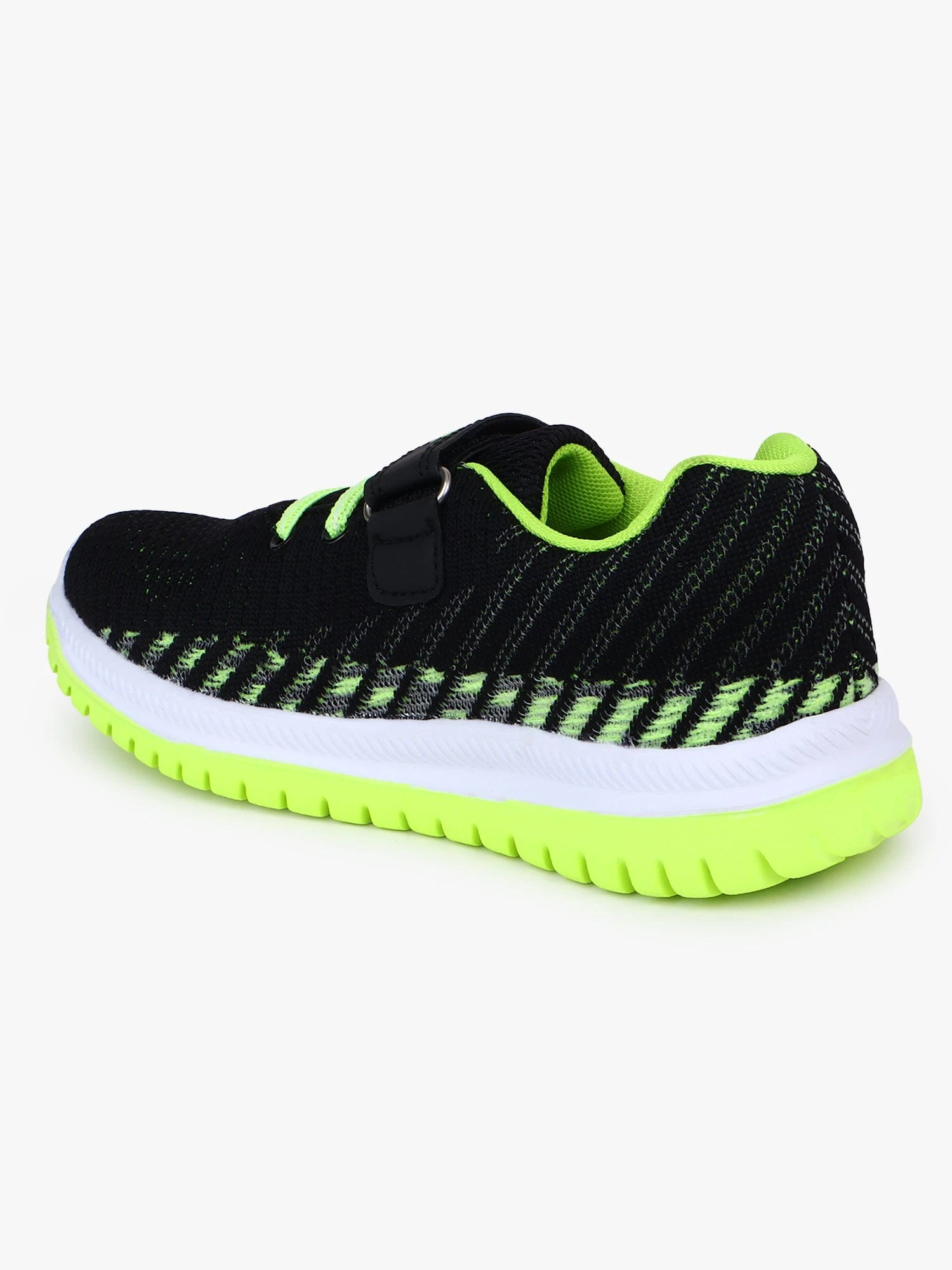 Black lace-up shoes for kids by Shivnaresh