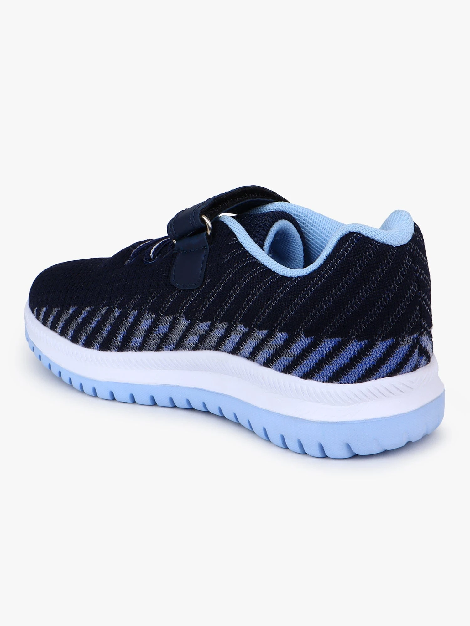 Navy Blue lace-up shoes for kids by Shivnaresh