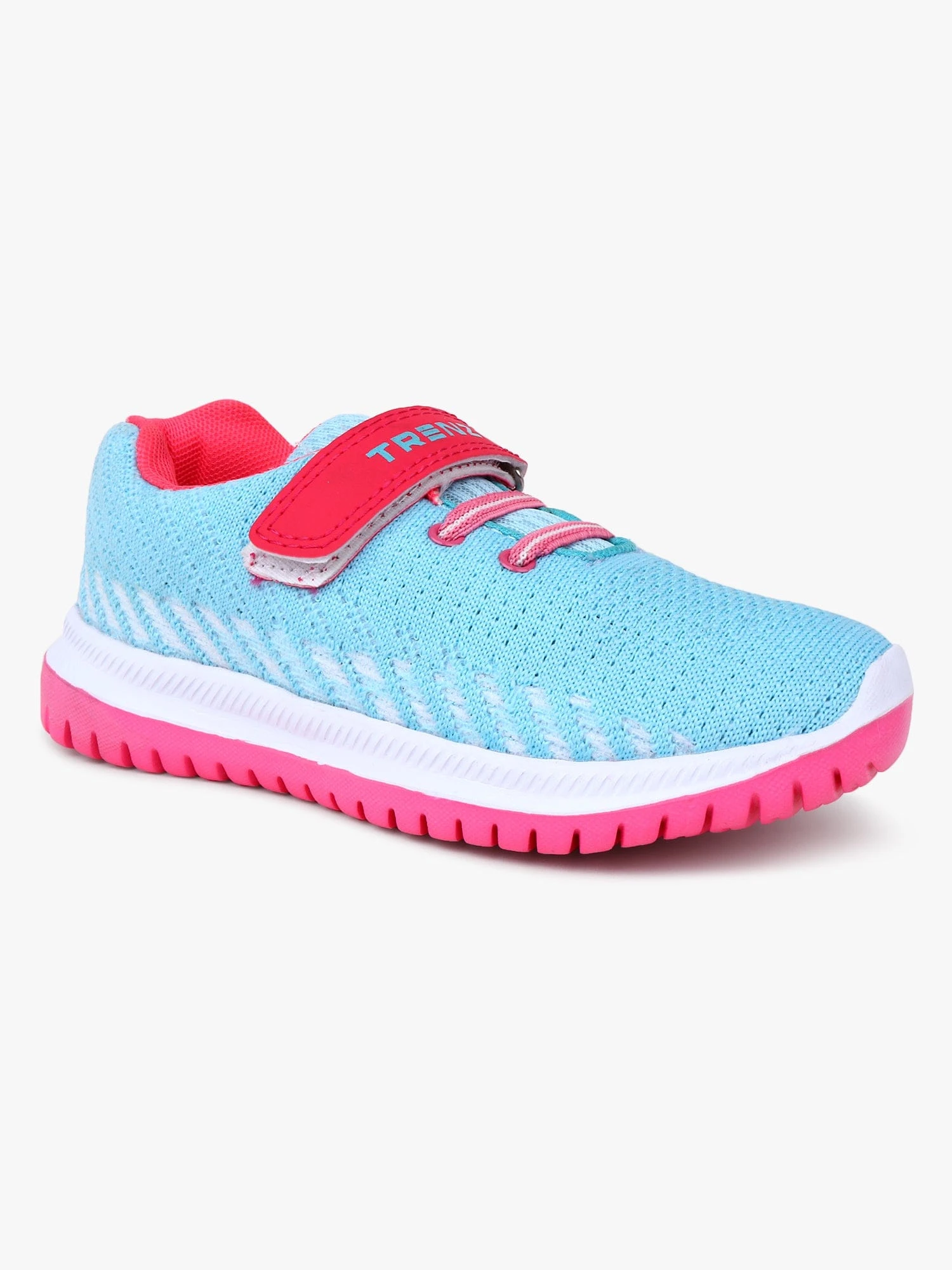 Sky blue lace-up shoes for kids by Shivnaresh