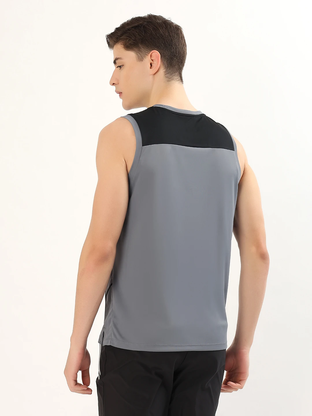 Men's Performance Training Tank Dark Grey Black by Shiv Naresh