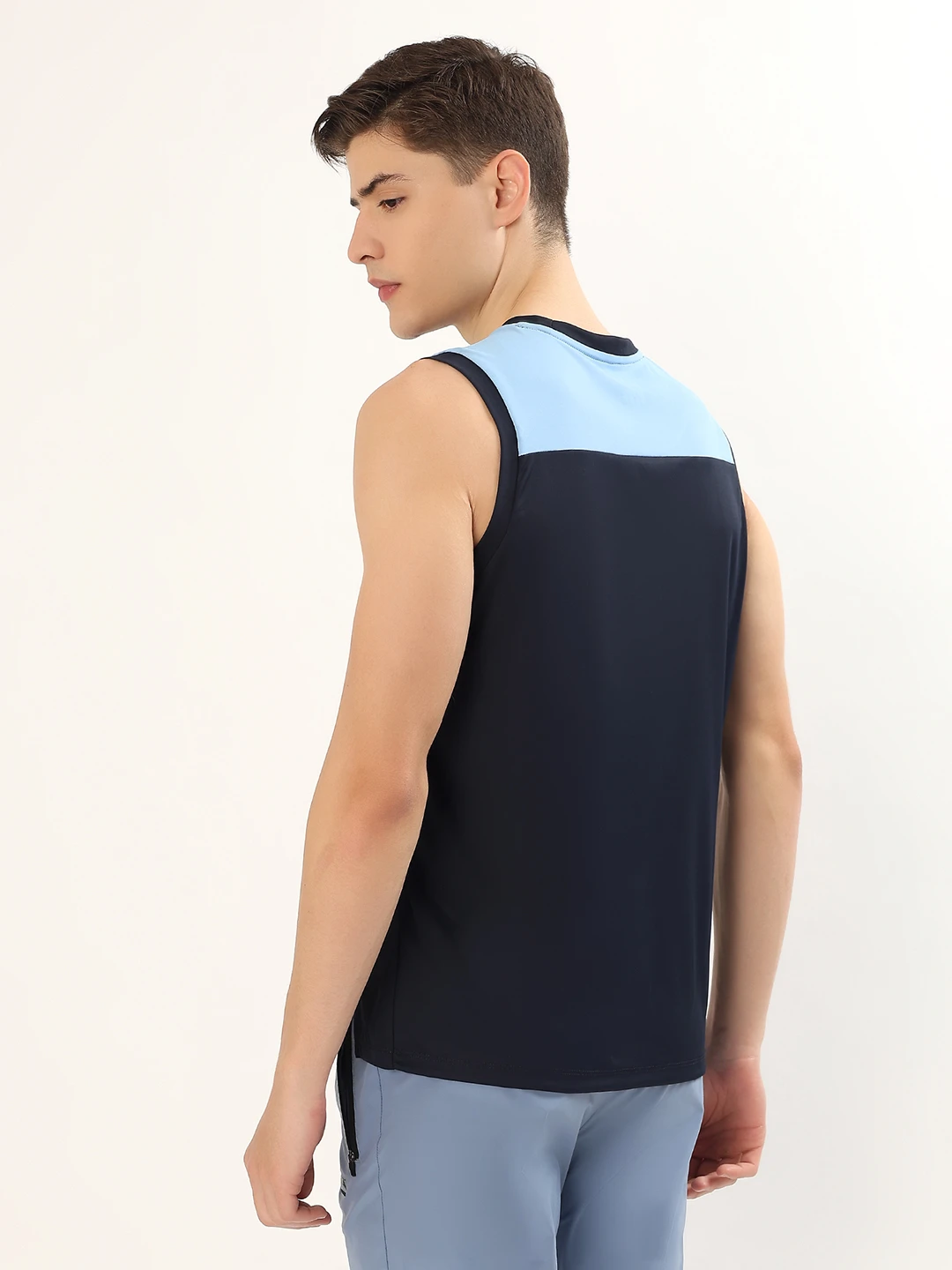 Men's Performance Training Tank Navy Sky by Shiv Naresh