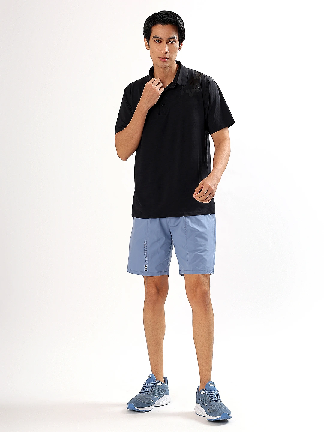 Men's Elite Performance Active Shorts Ice Blue by Shiv Naresh