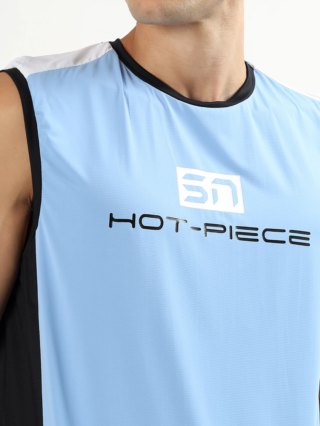 Men's Sky Sleeveless Gym T-Shirt for Workout and Training