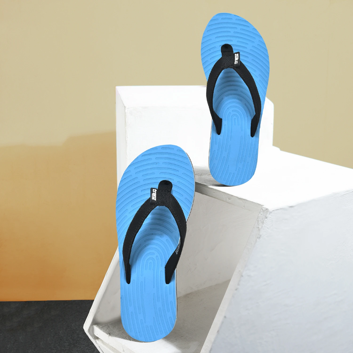 Women Sky Black Slip-On Slippers Footwear