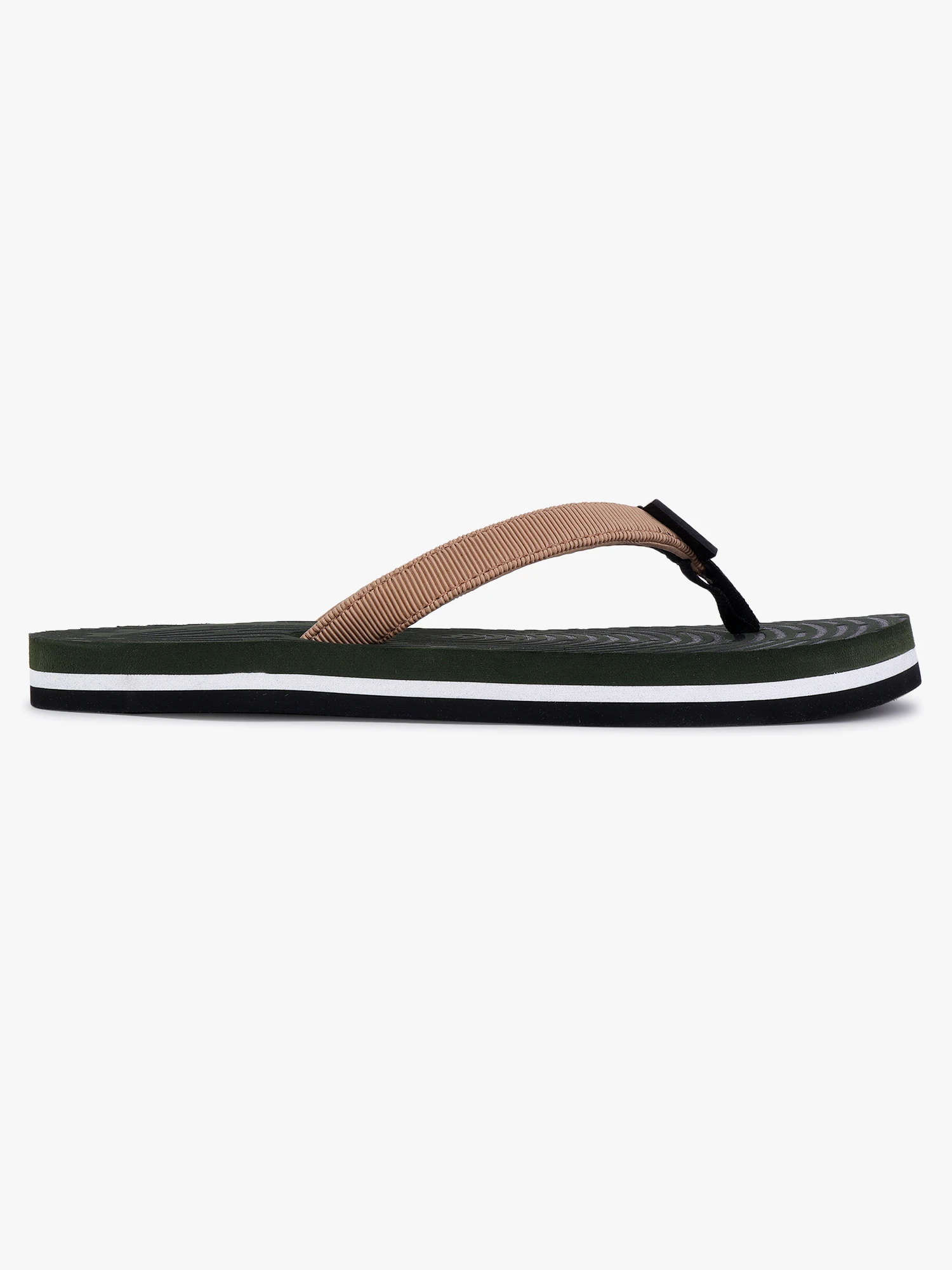 Women Olive Brown Slip-On Slippers Footwear