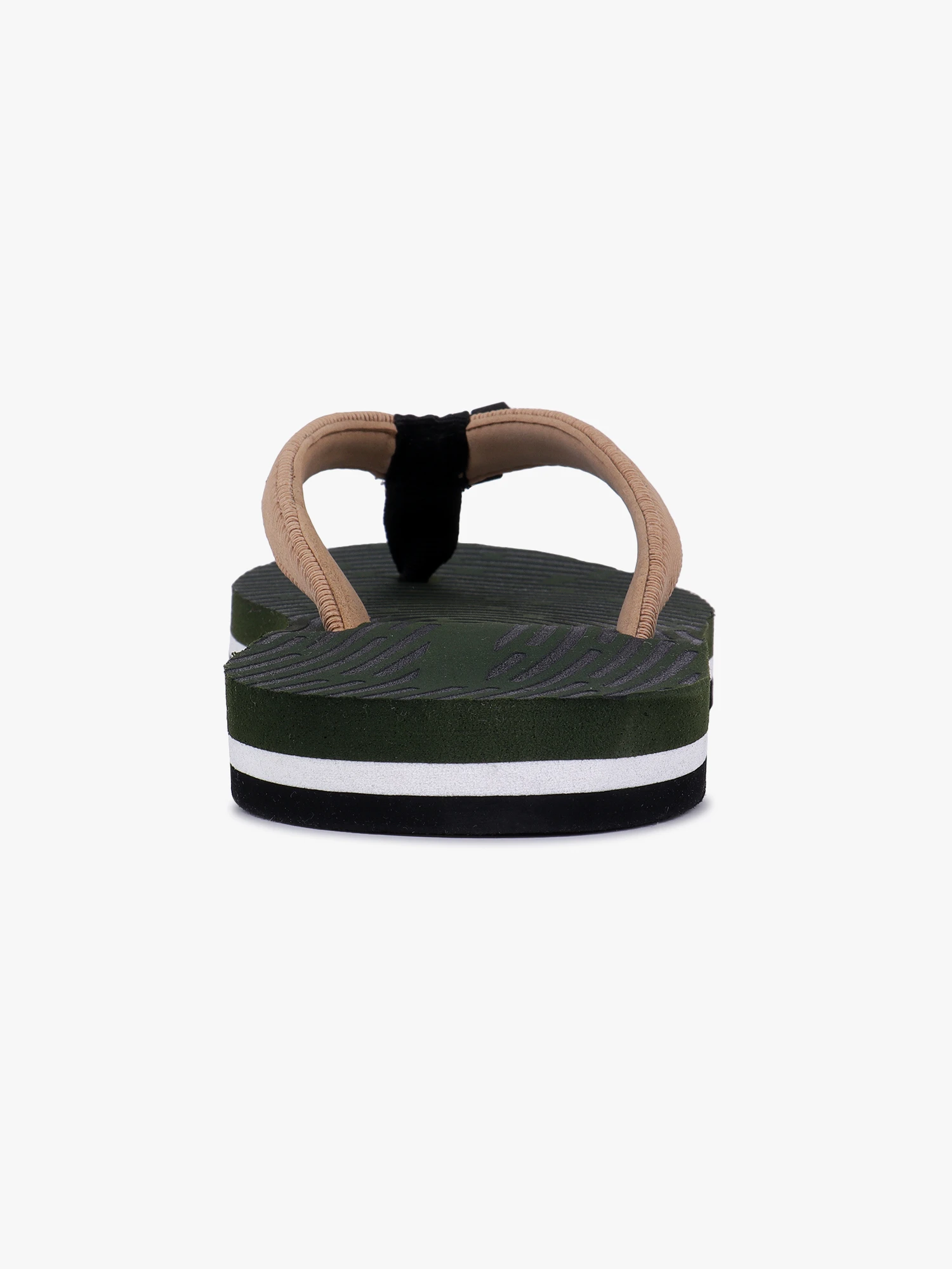 Women Olive Brown Slip-On Slippers Footwear