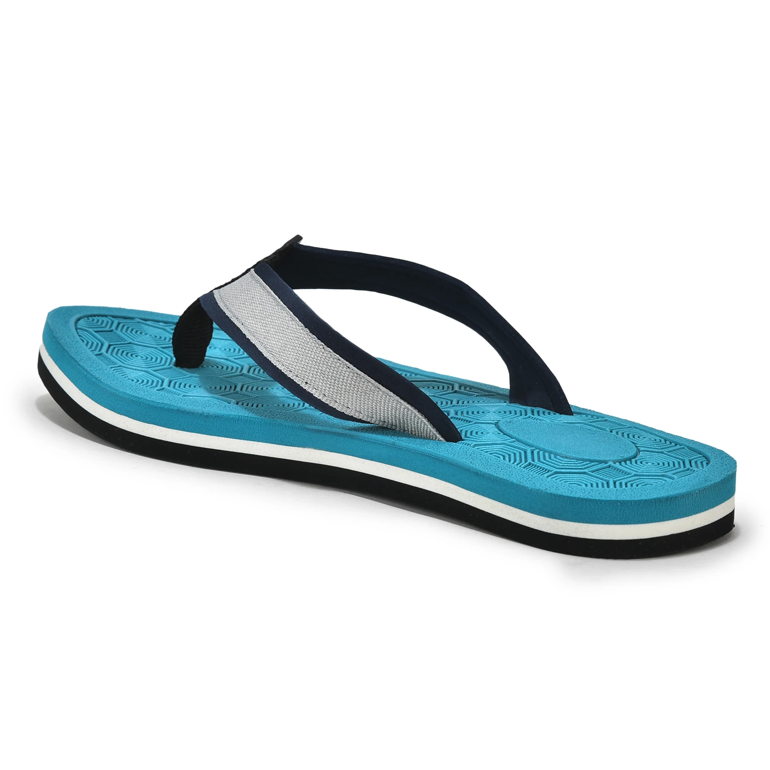 Sea green and navy women's slip-on slipper