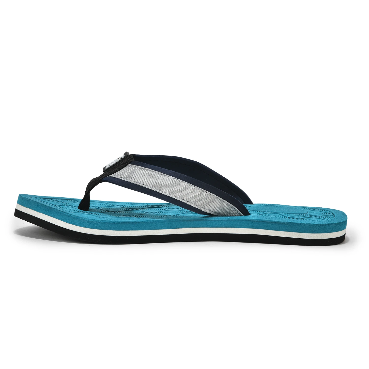 Sea green and navy women's slip-on slipper
