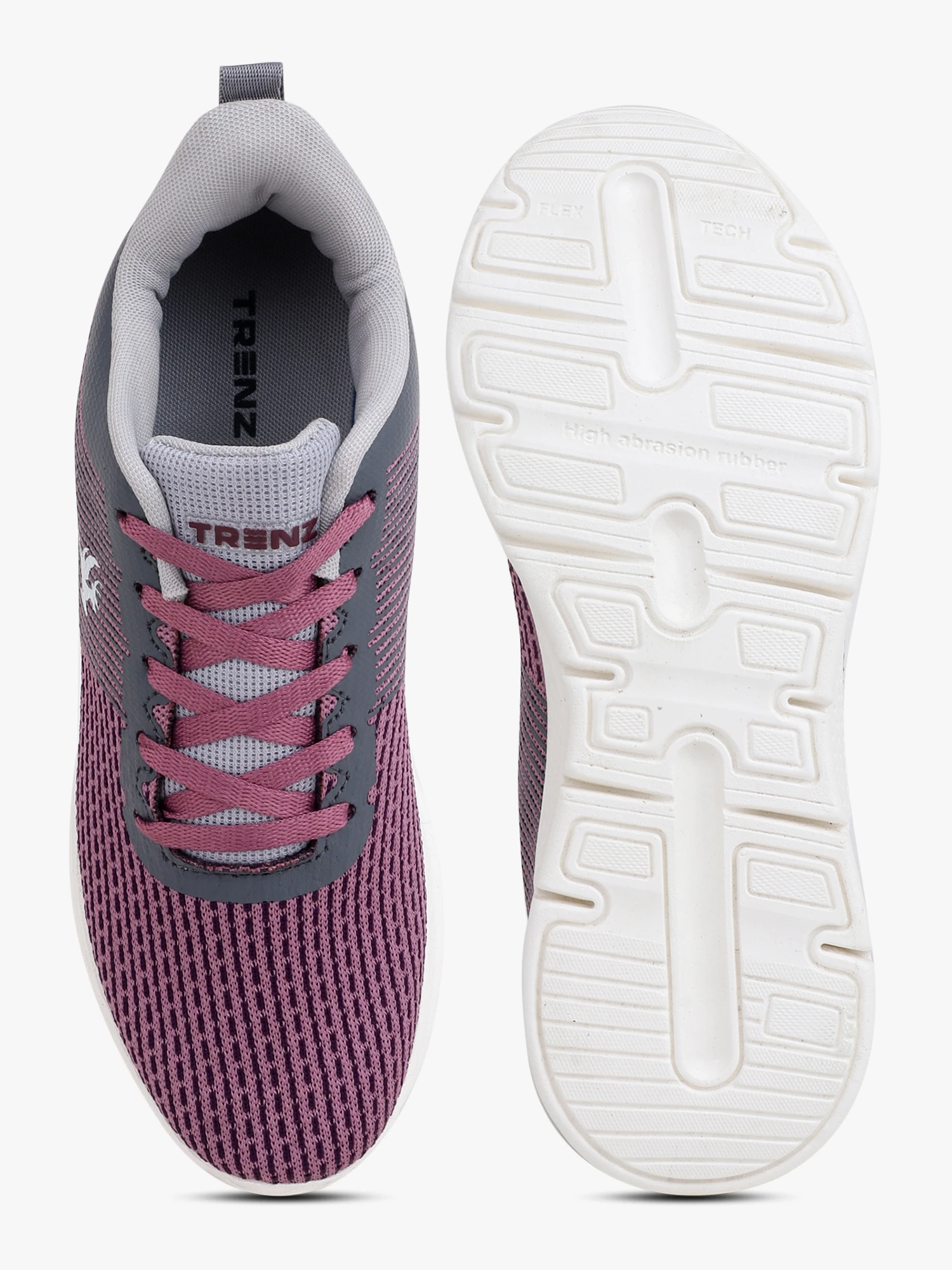 Purple sports shoes for women by Shiv Naresh