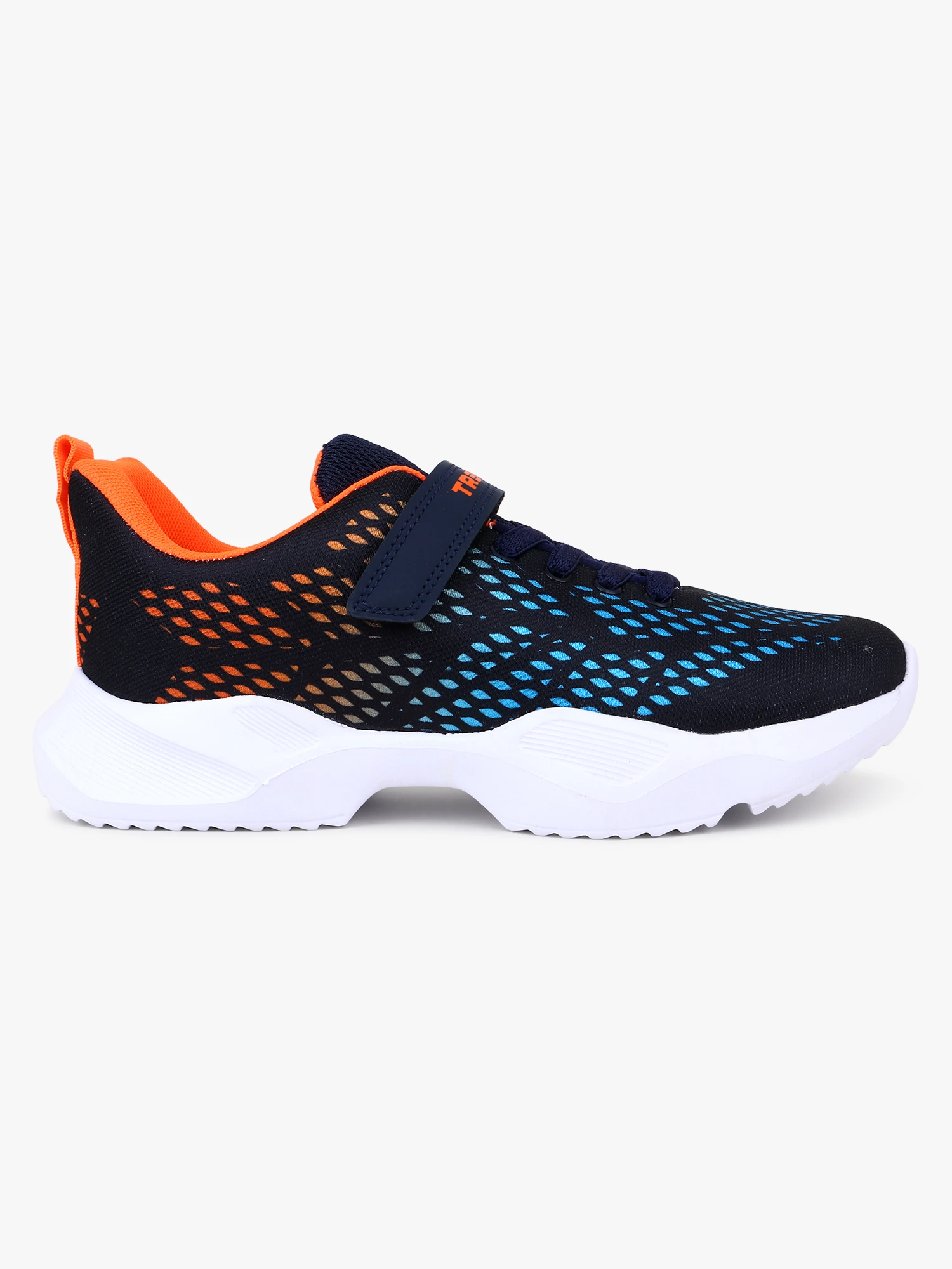 Kids sky blue orange lace-up sports shoes for Boys