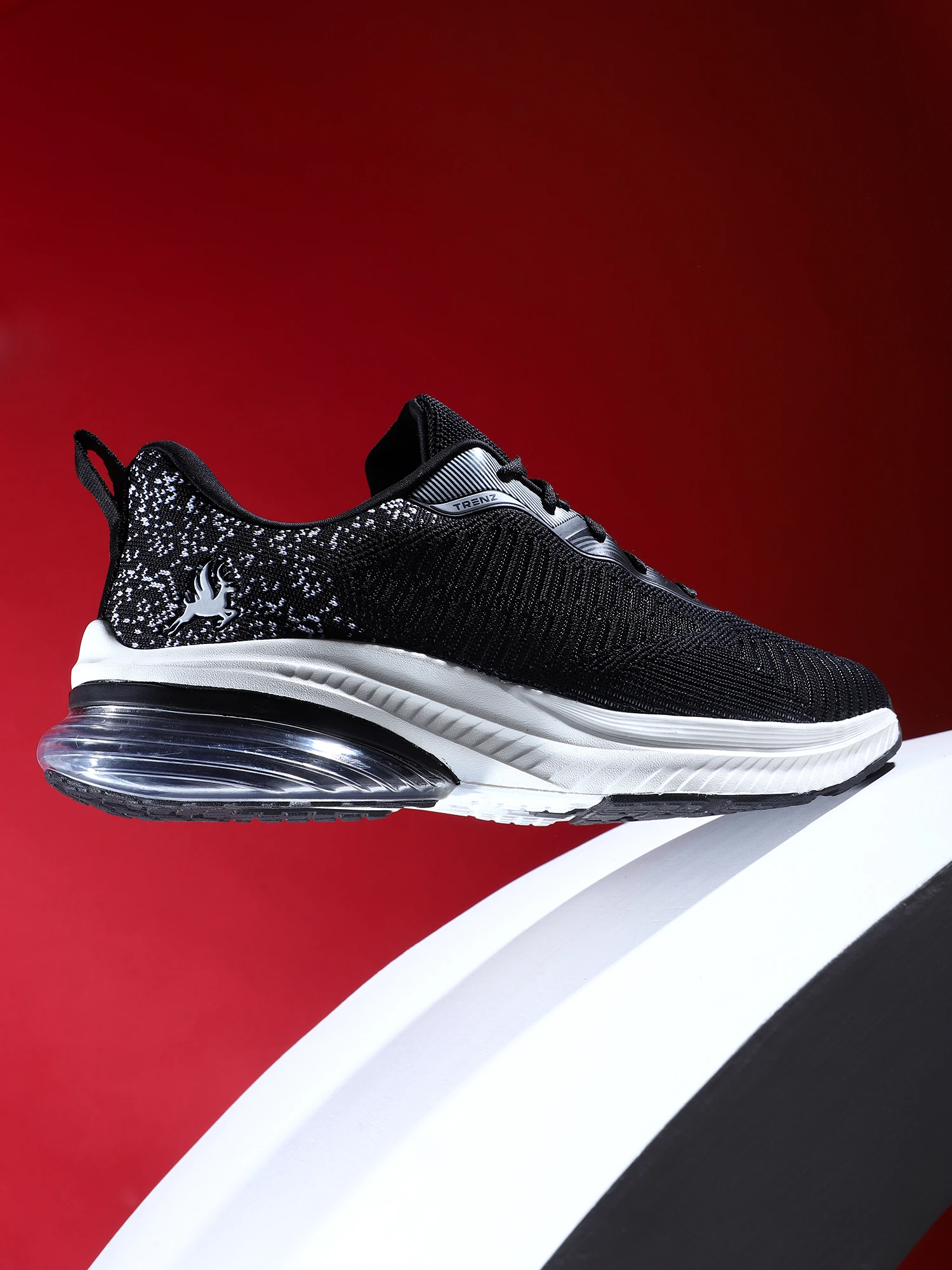Black and White lace-up sports shoes – Shiv Naresh