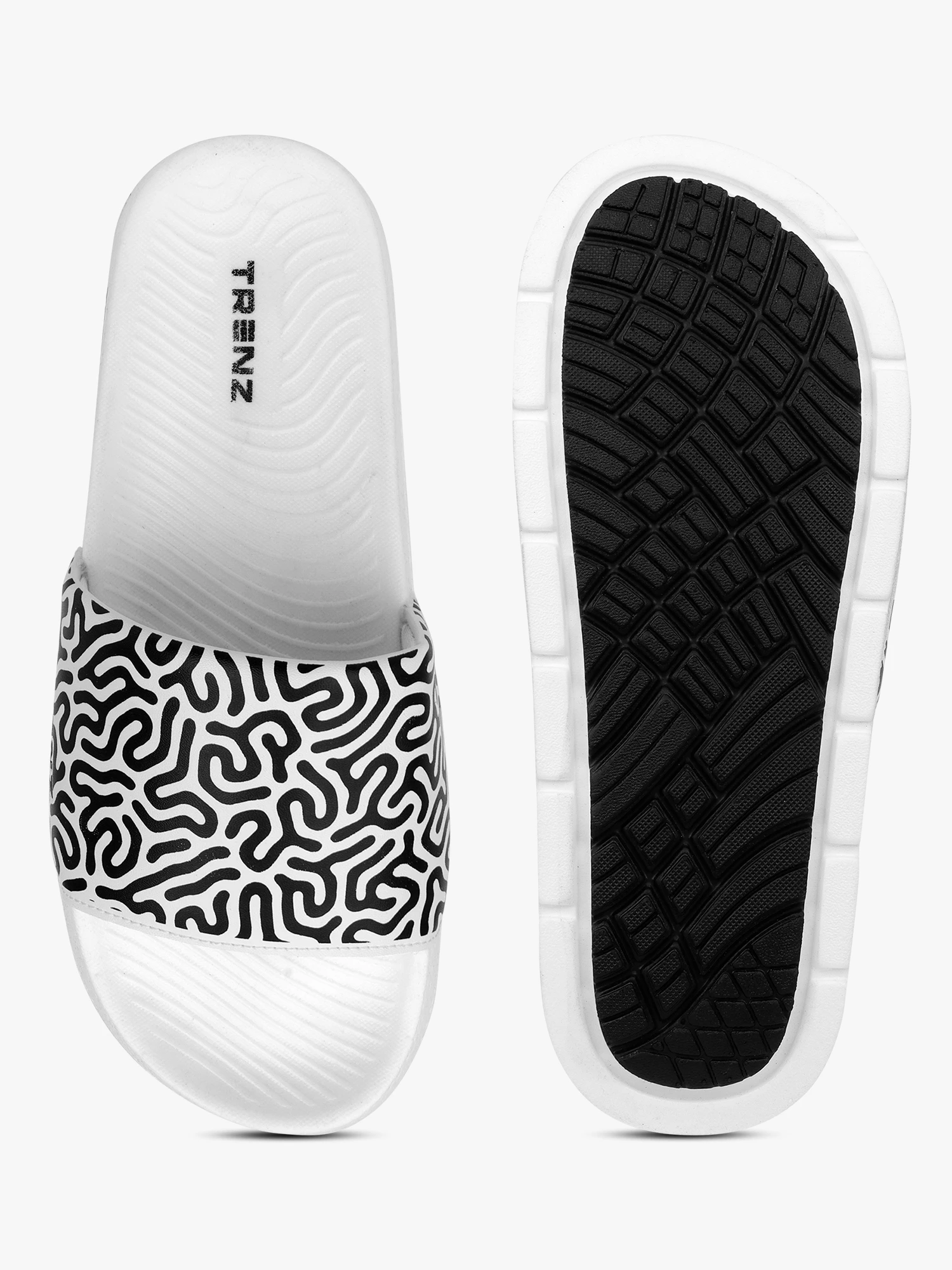 White and black men's slip-on Flip-Flop