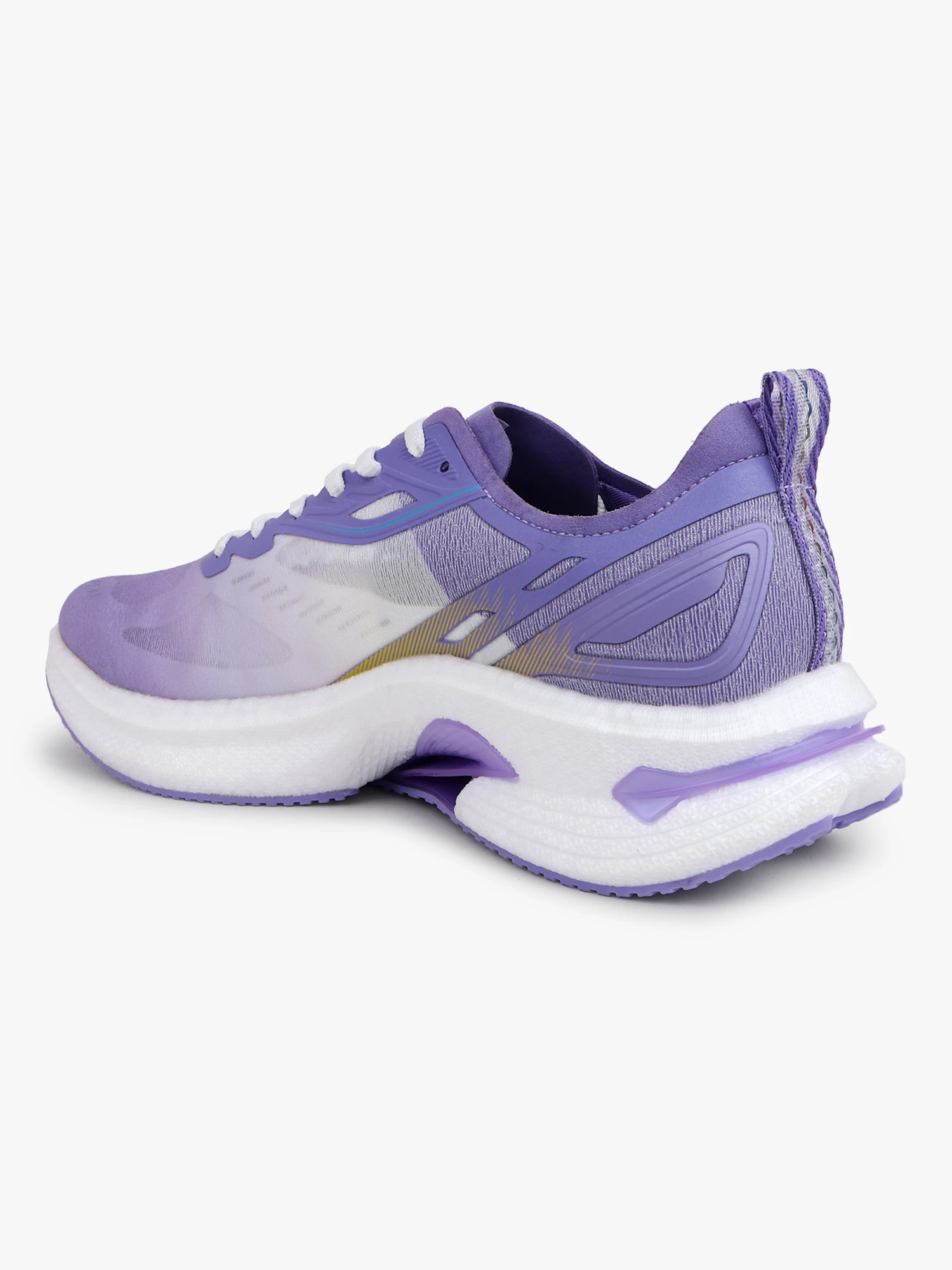 Mustard Purple Lace-Up Sports Shoes for Men