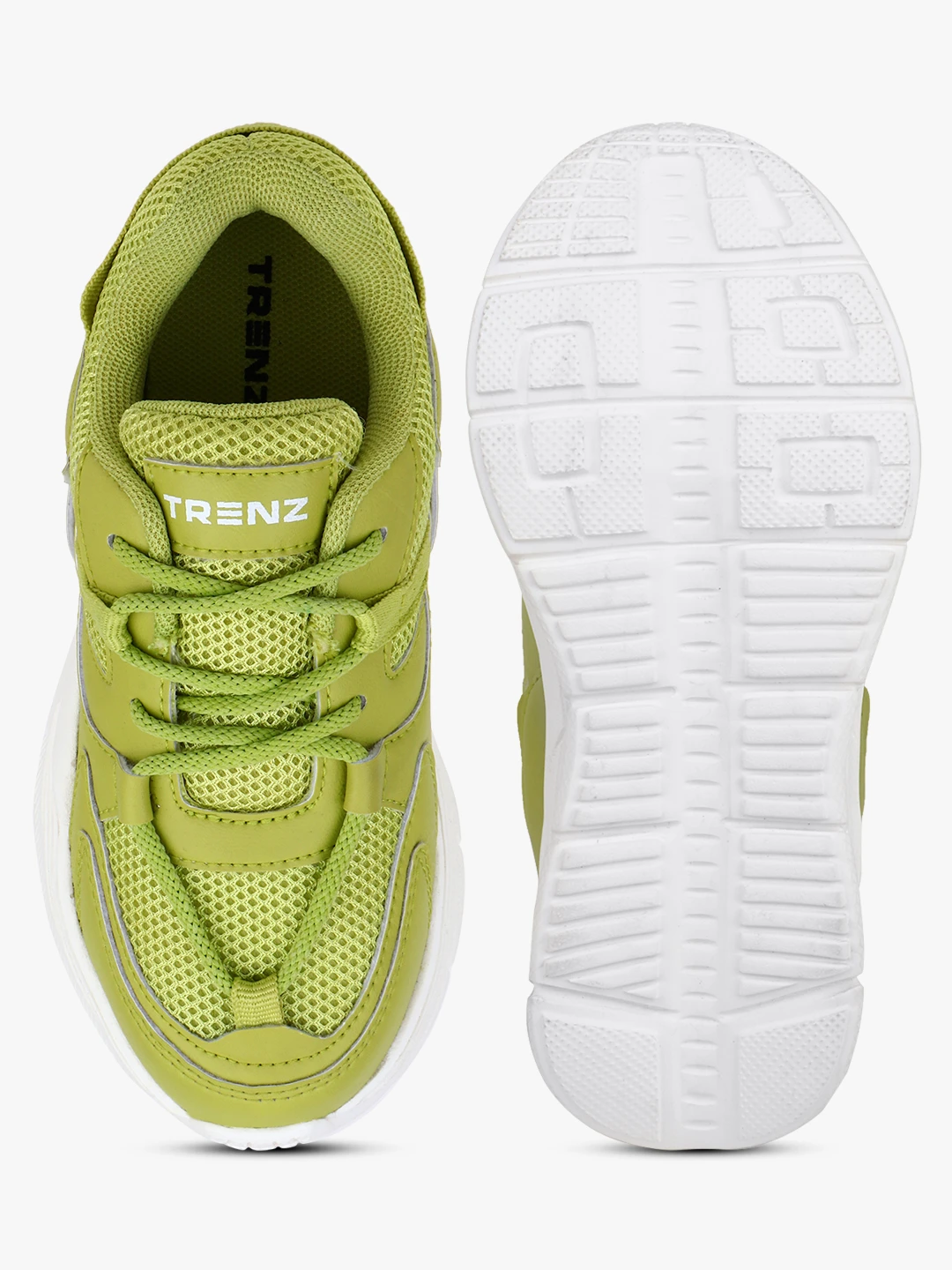 Kids Neon Green lace-up shoes for girls Shiv Naresh