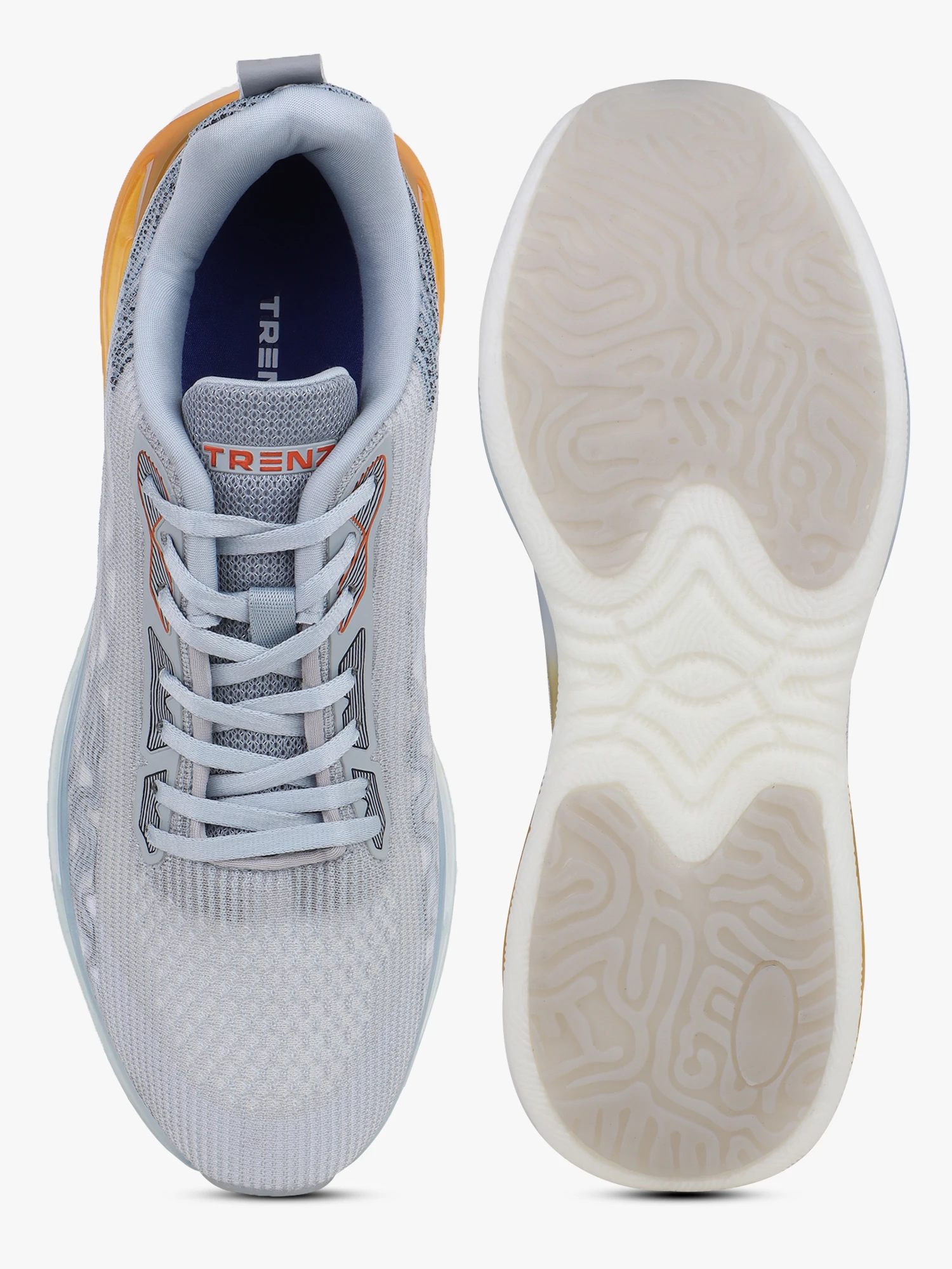 Grey lace-up sports shoes for men – Shiv Naresh
