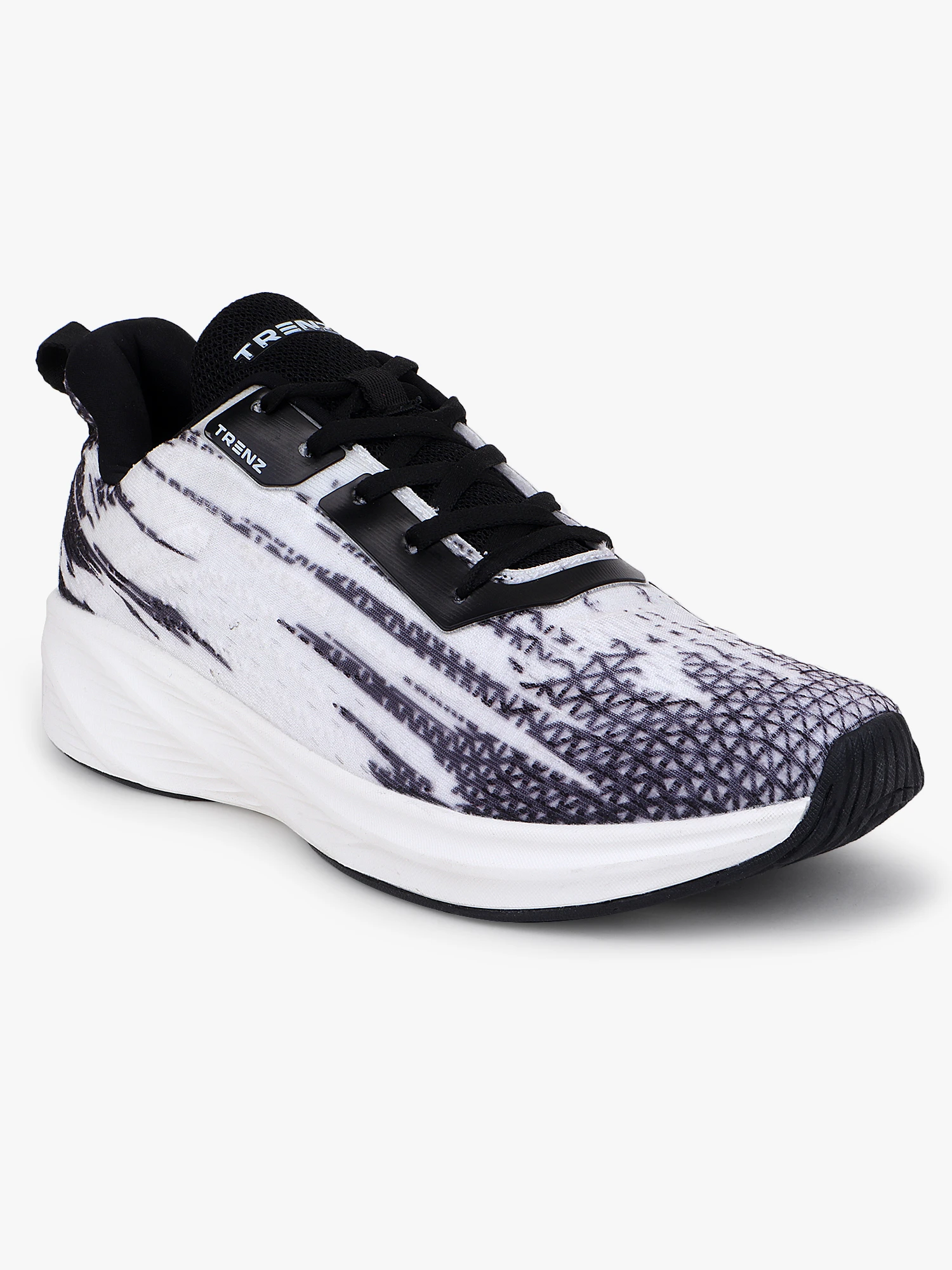 Men's Black and White Lace-Up Shoes by Shiv Naresh