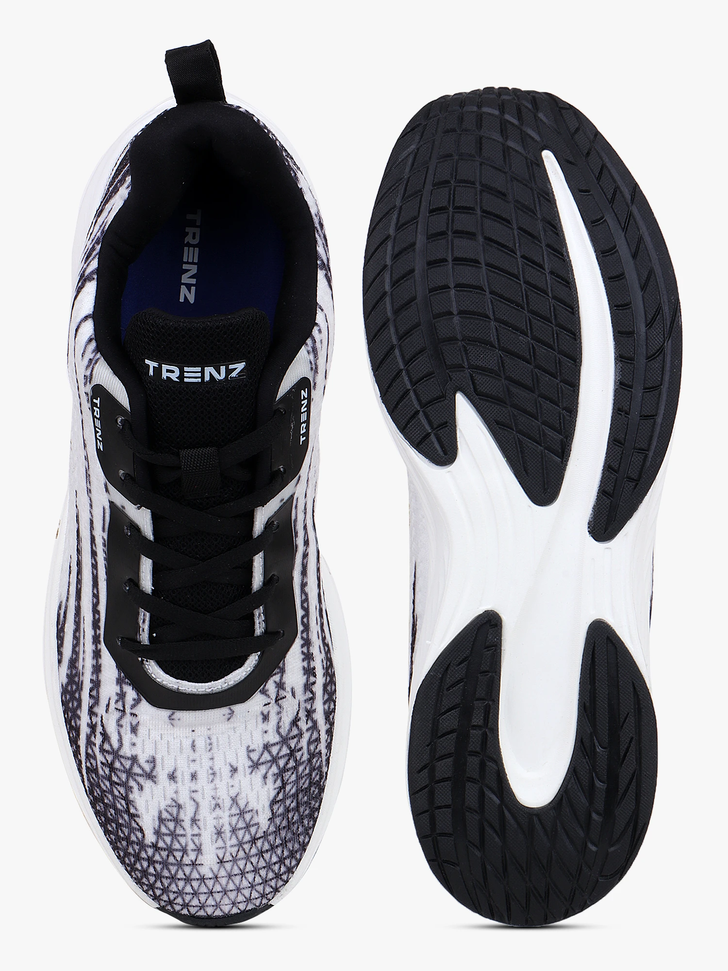 Men's Black and White Lace-Up Shoes by Shiv Naresh