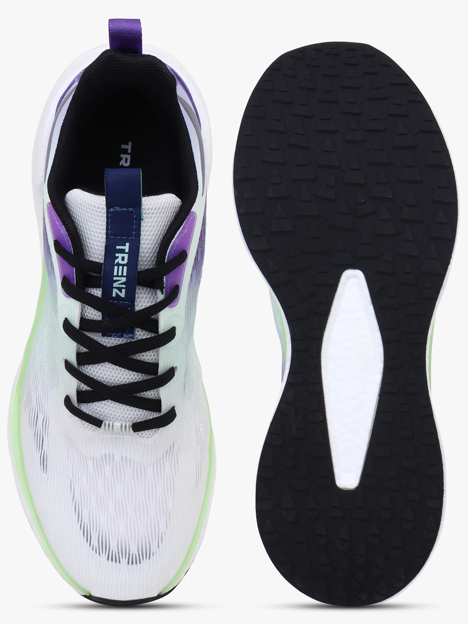 Men's lace-up shoes in purple and green