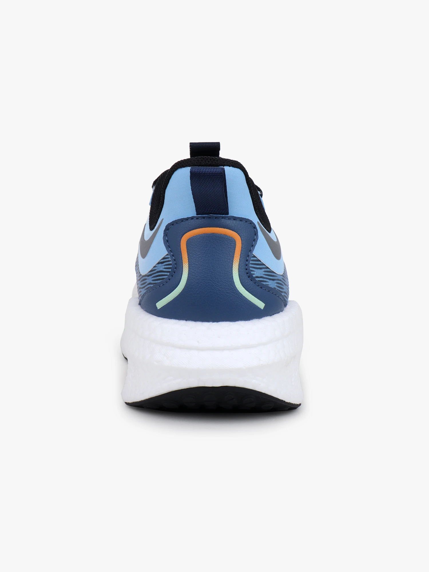 Men's lace-up shoes in sky blue and orange
