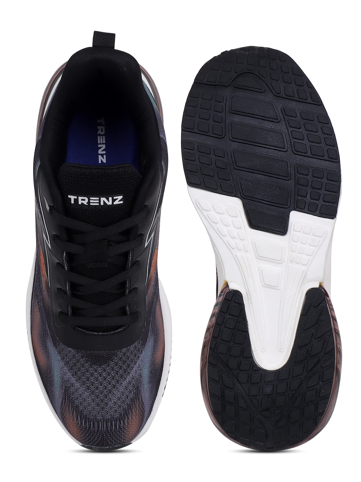Black and purple men’s lace-up training shoes Shiv Naresh