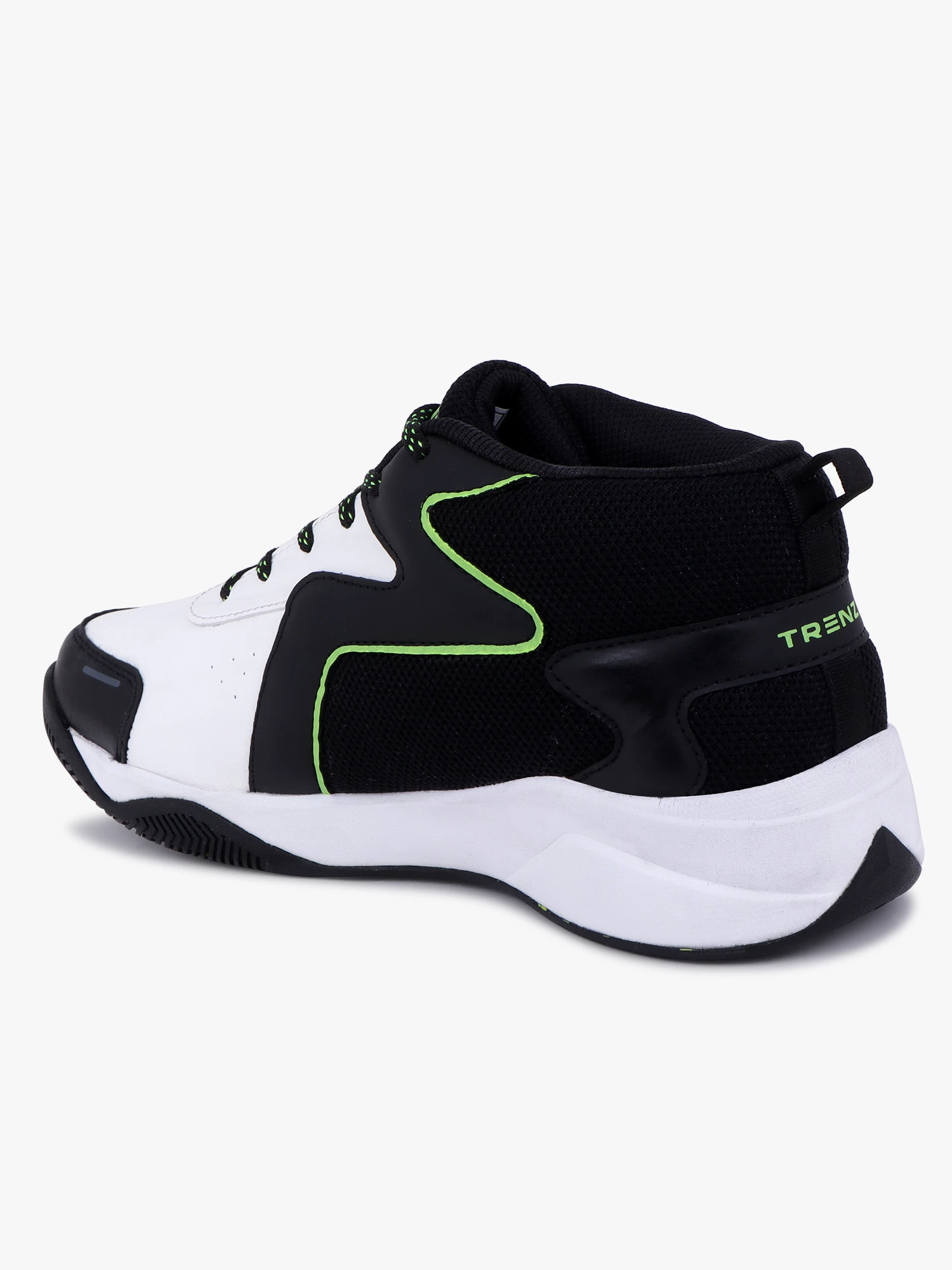 Black fluorescent green basketball shoes for men