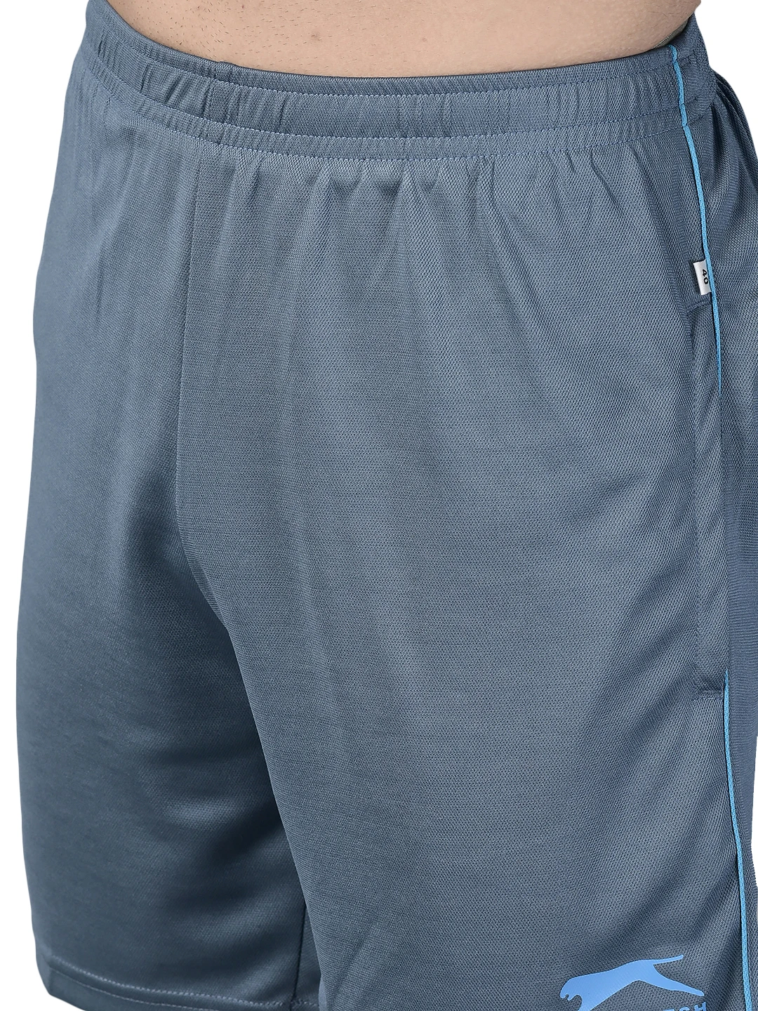 Polysquare Dark Grey Cyan Sports Shorts for men