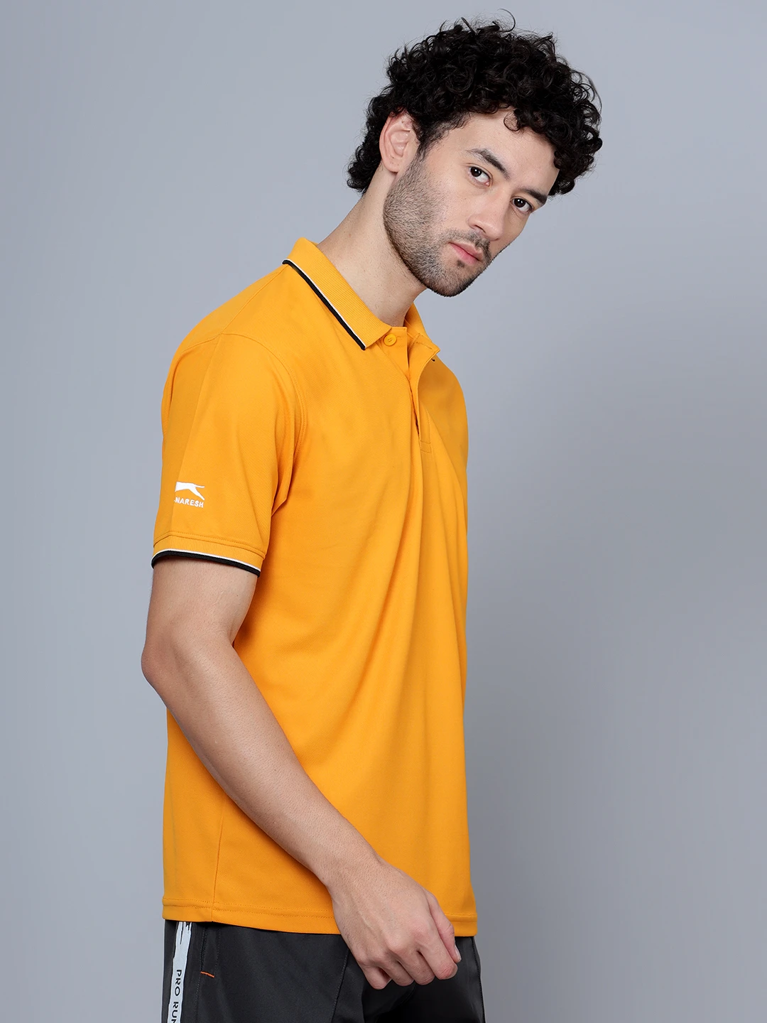 Men's Mustard DualHue Tipped Polo T-Shirt