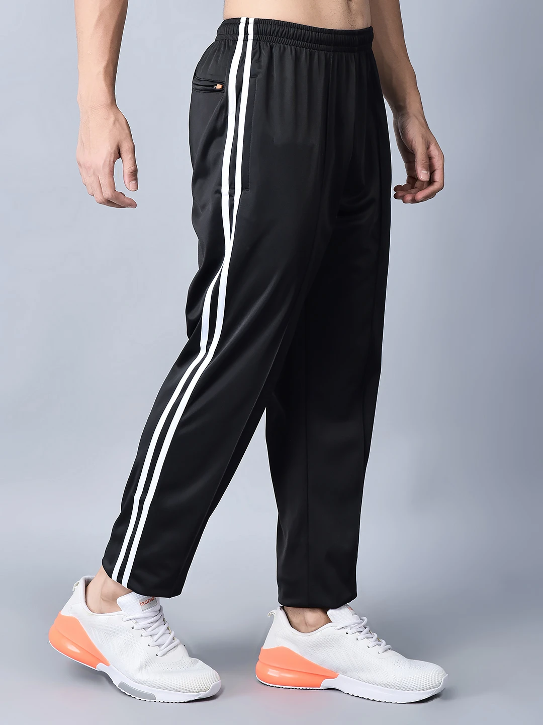 Black and White Essential Training Trackpants Men