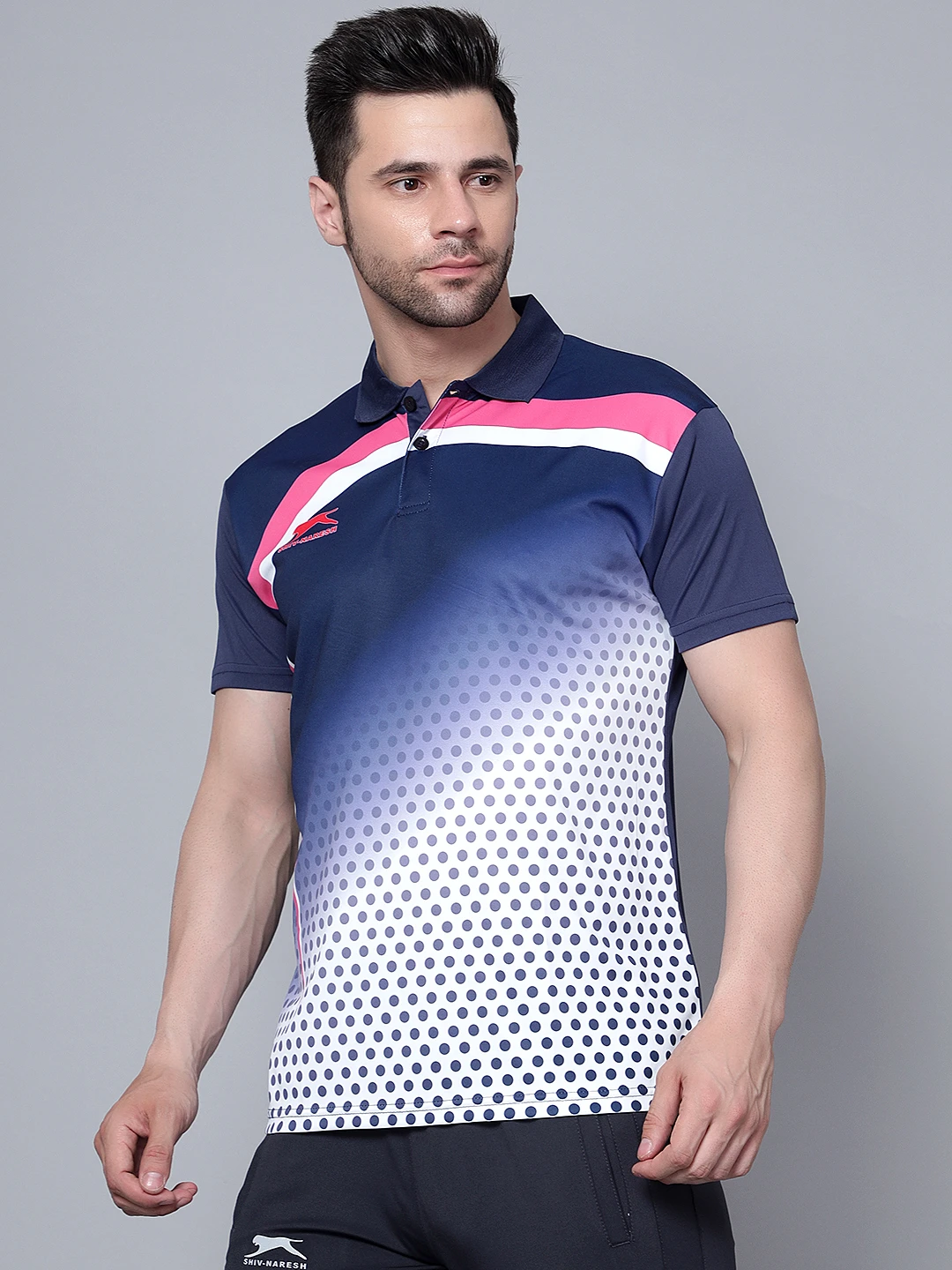 Men’s Navy Blue Polo T-Shirt – Shiv Naresh