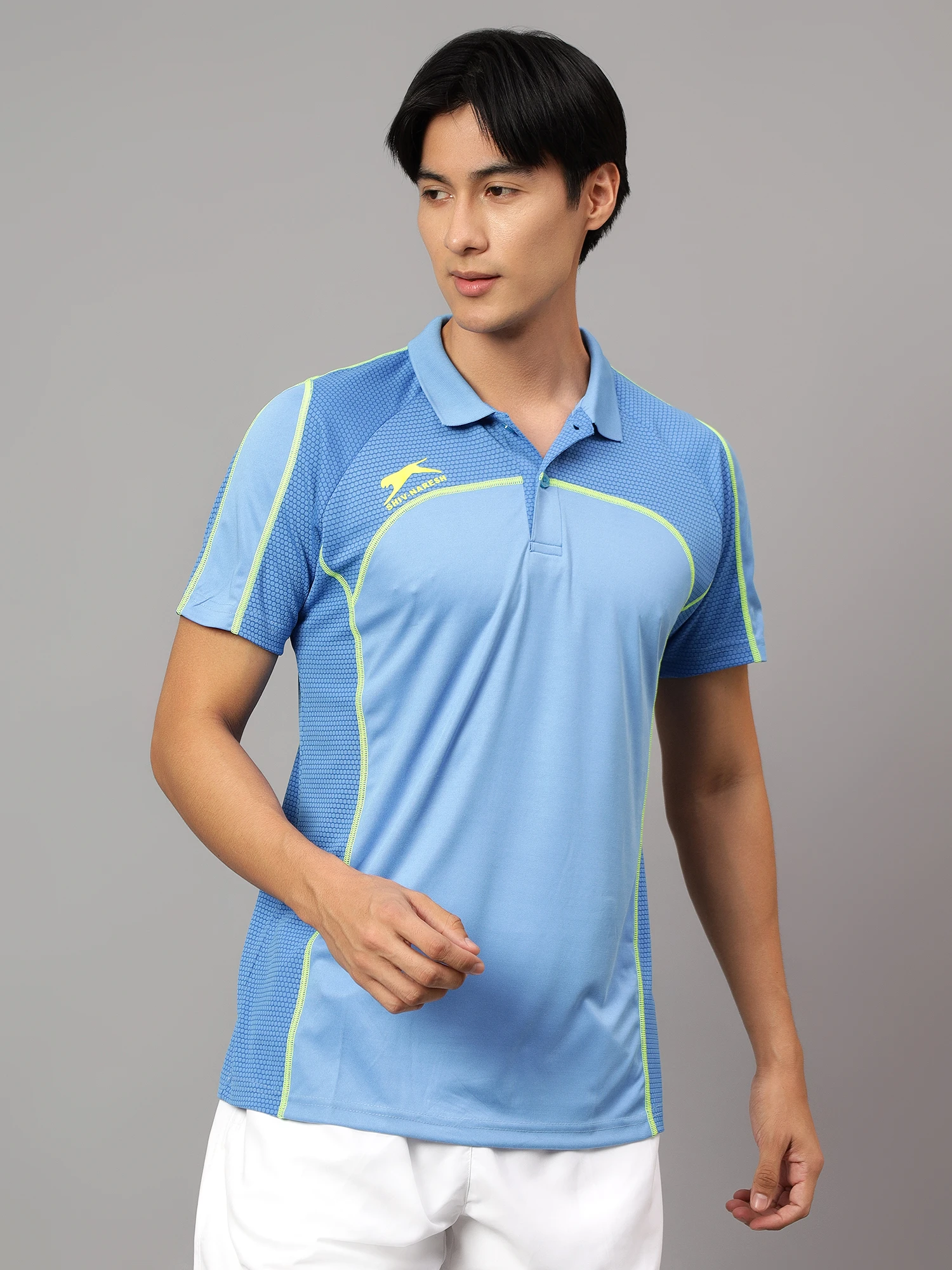 Light Blue Performance Polo T-shirts for men – Shiv Naresh