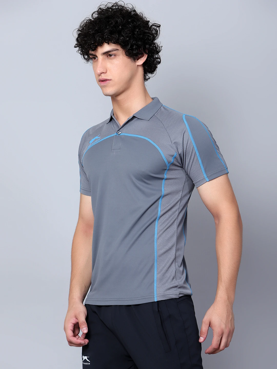 Dark Grey Quick‑Dry Performance Polo for men – Shiv Naresh