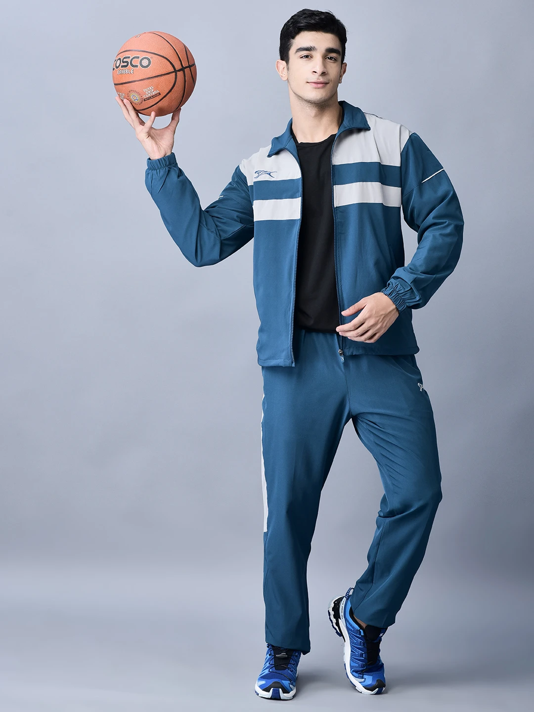 Shivnaresh Running Airforce Blue Track Suit for men