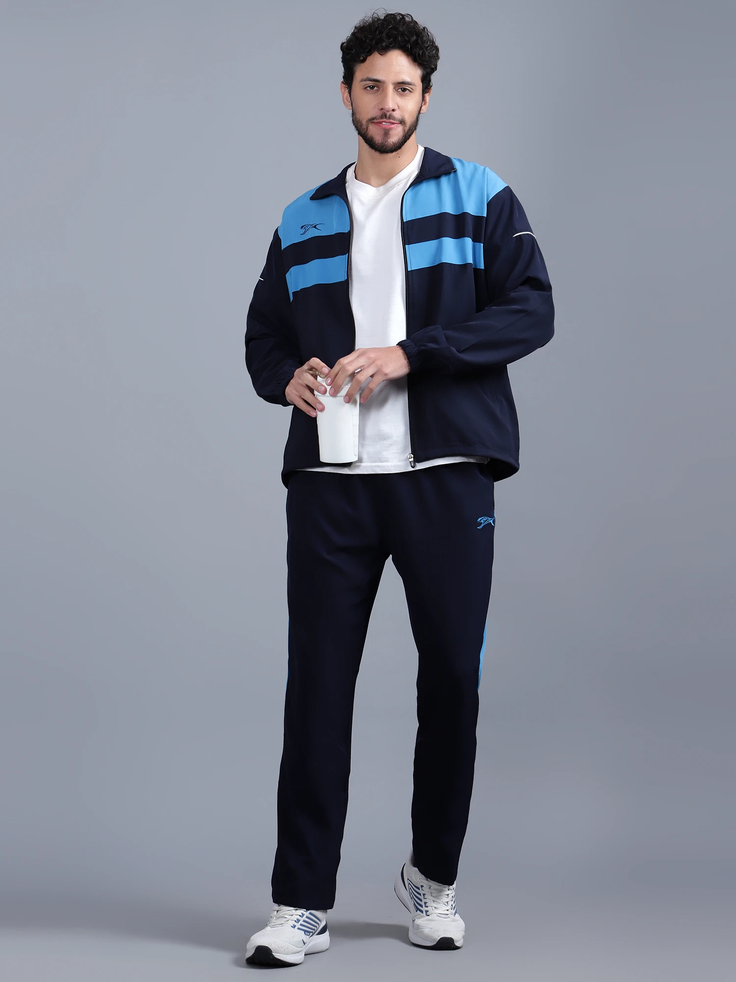 Shivnaresh Running Navy Blue Track Suit for men