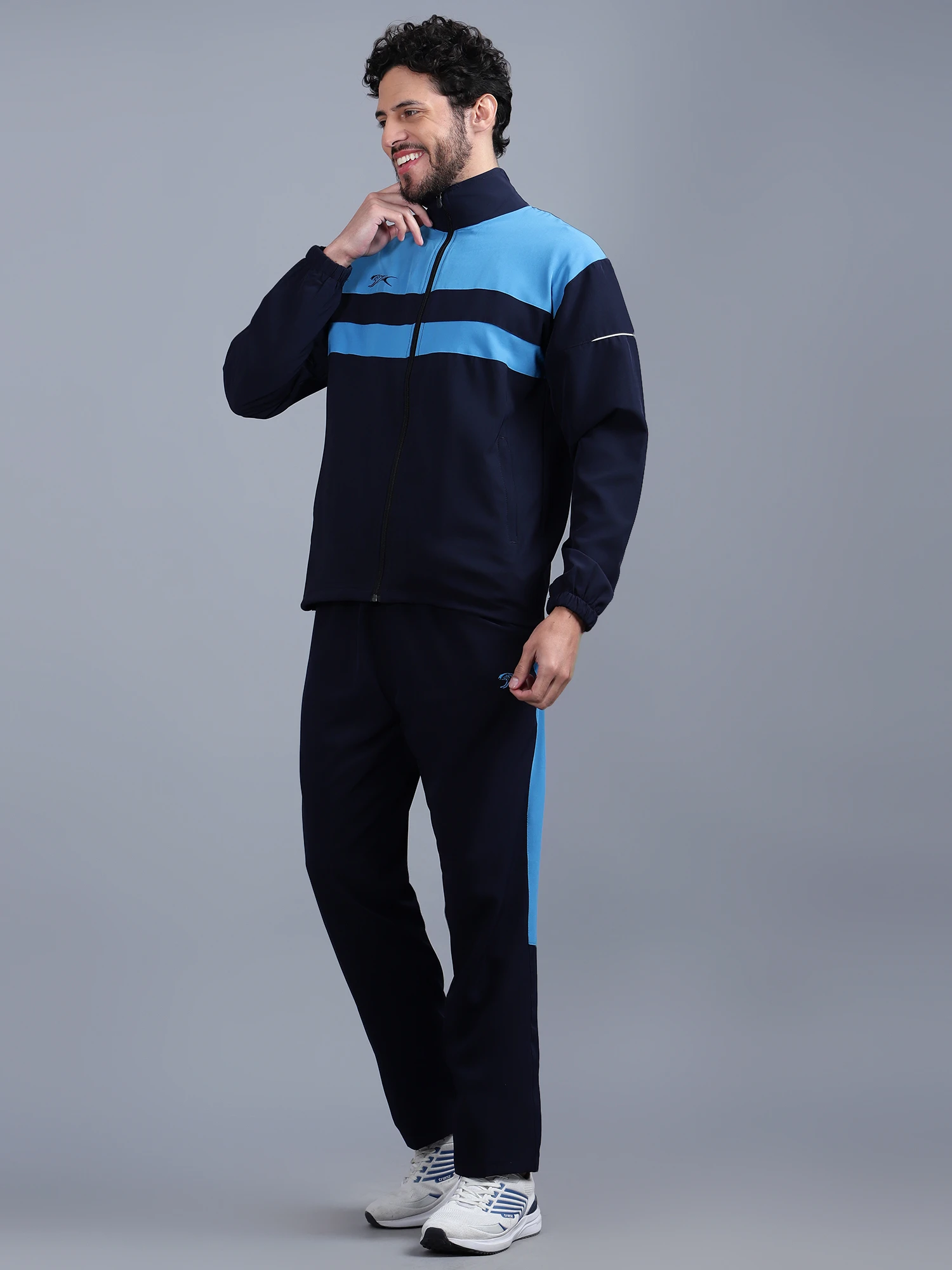 Shivnaresh Running Navy Blue Track Suit for men