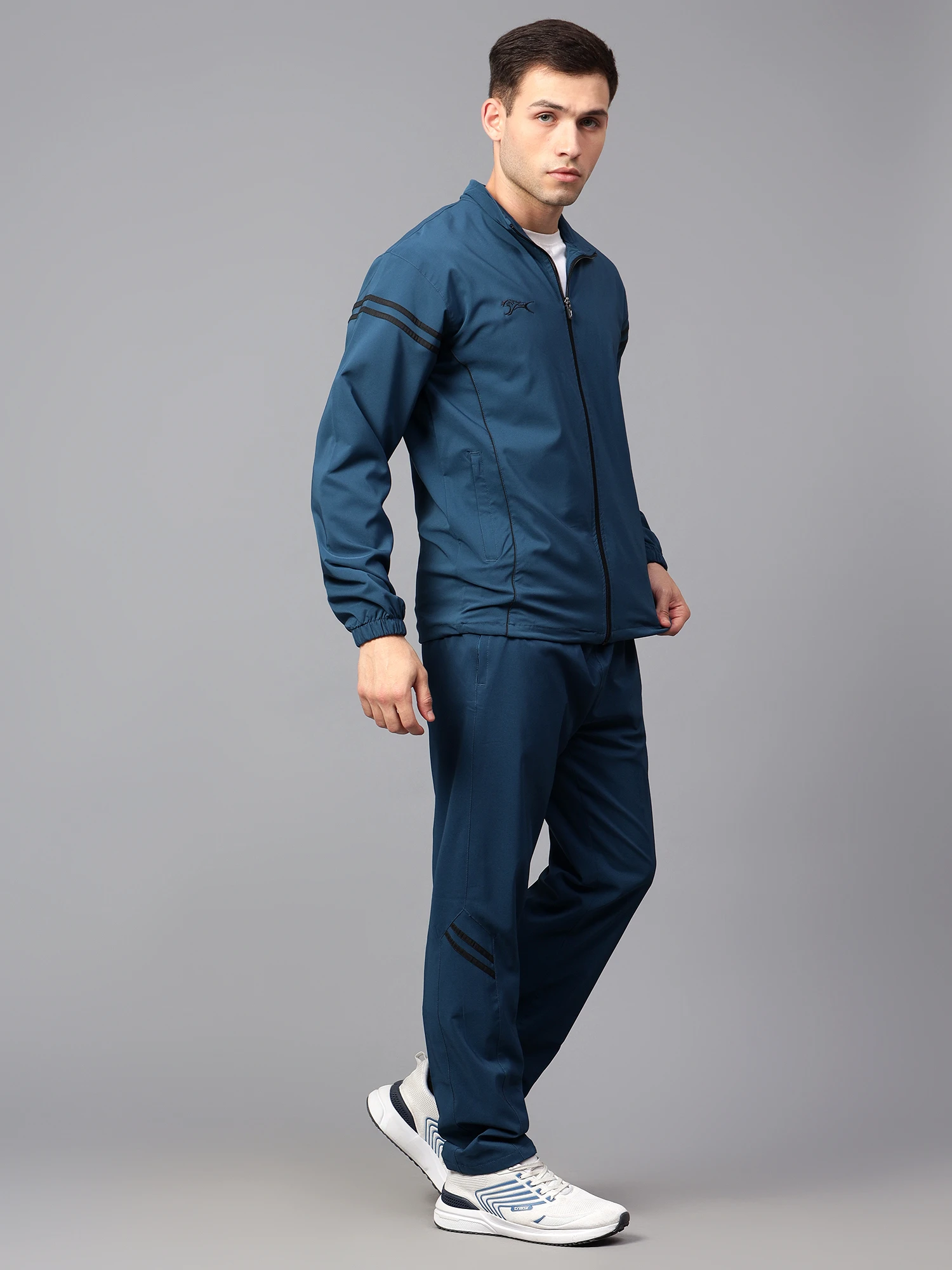 Buy Men's sports tracksuit in airforce blue online - Shivnaresh
