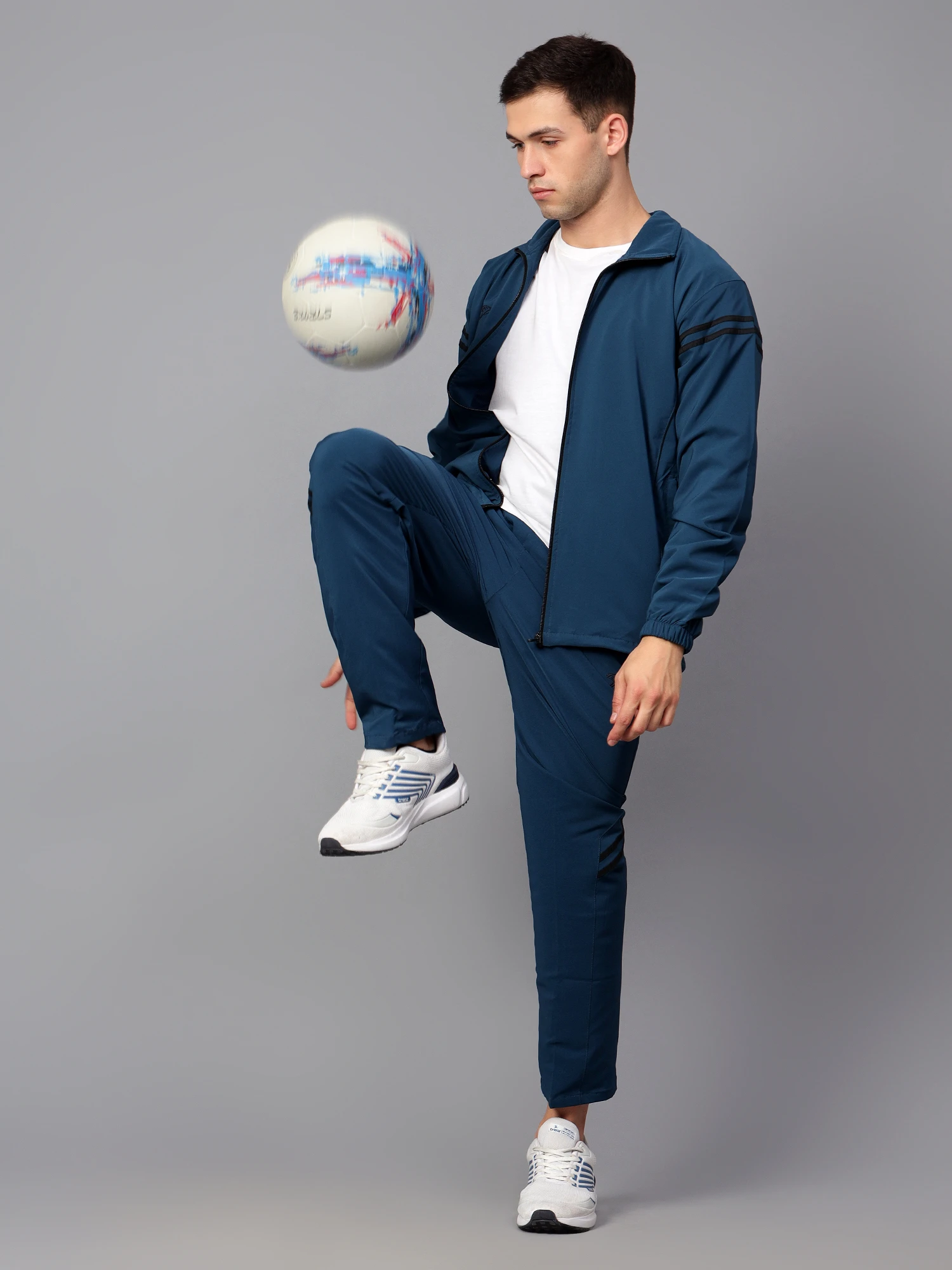 Buy Men's sports tracksuit in airforce blue online - Shivnaresh