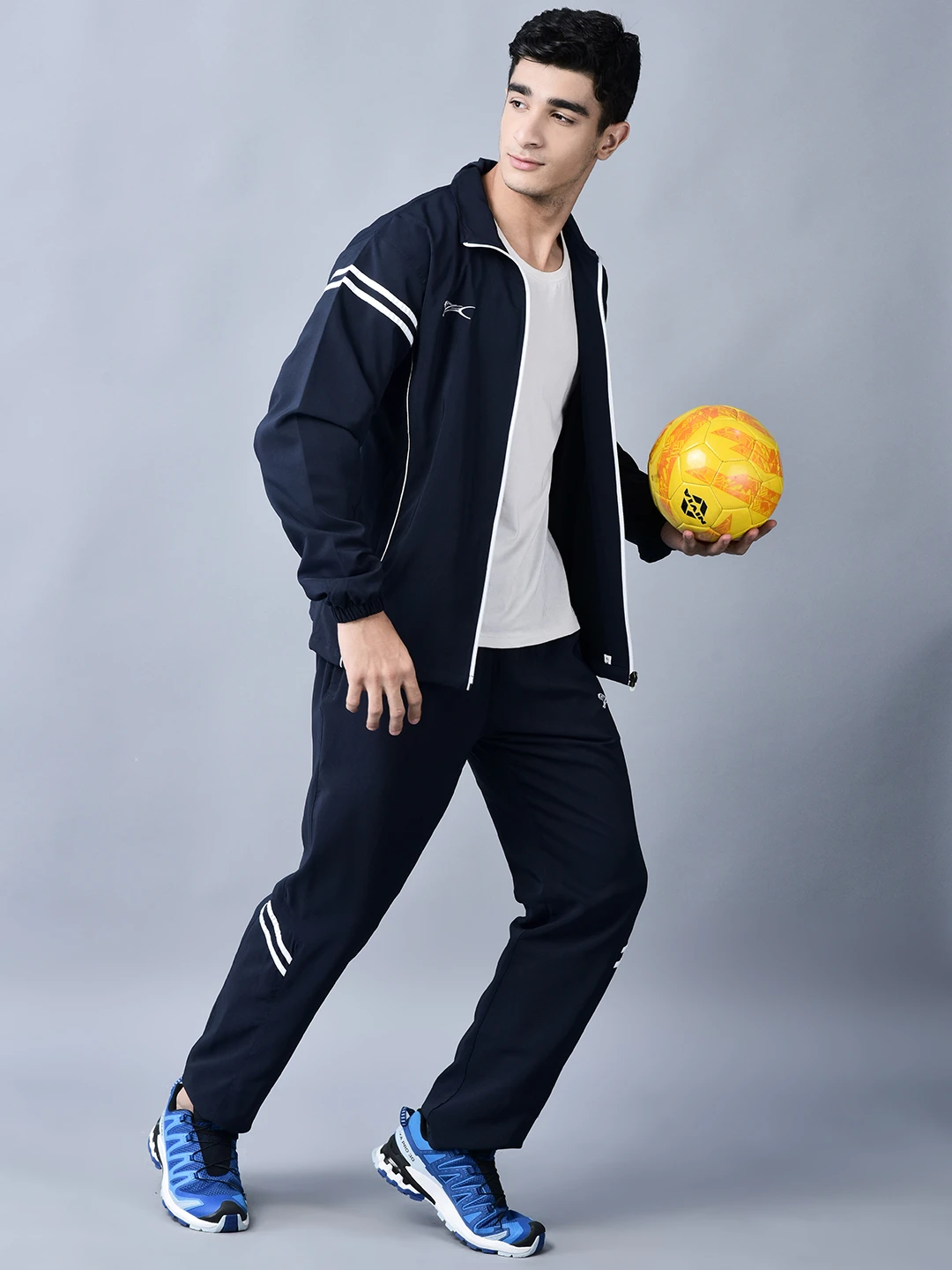 Buy Men's sports tracksuit in navy blue online - Shivnaresh