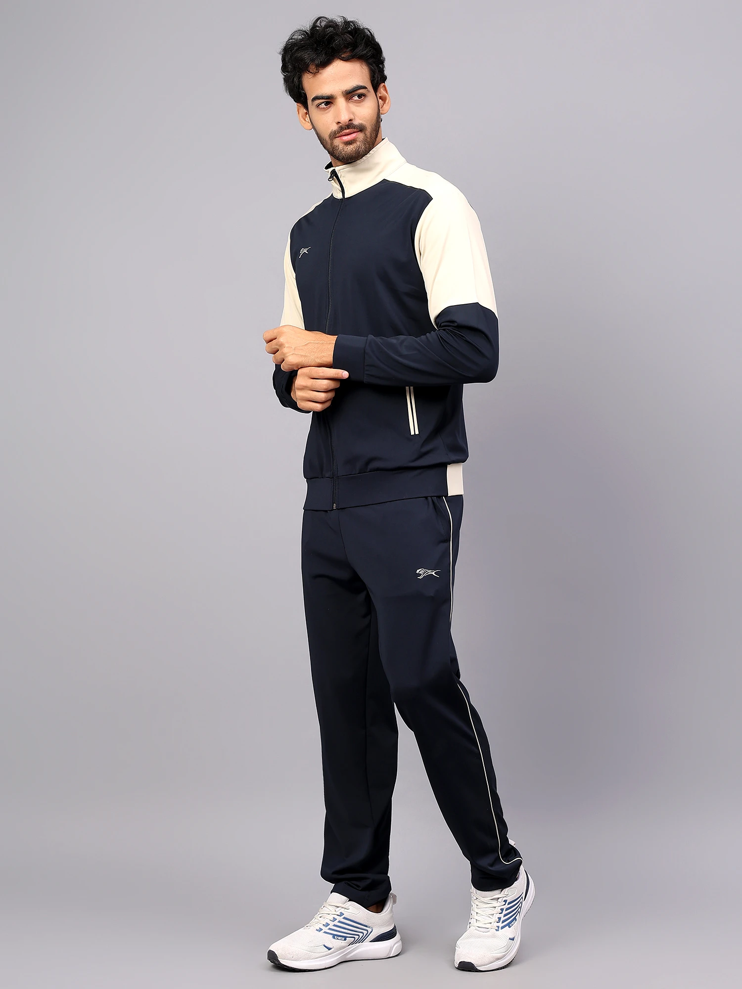Navy Blue/Sand men’s tracksuit by Shiv Naresh
