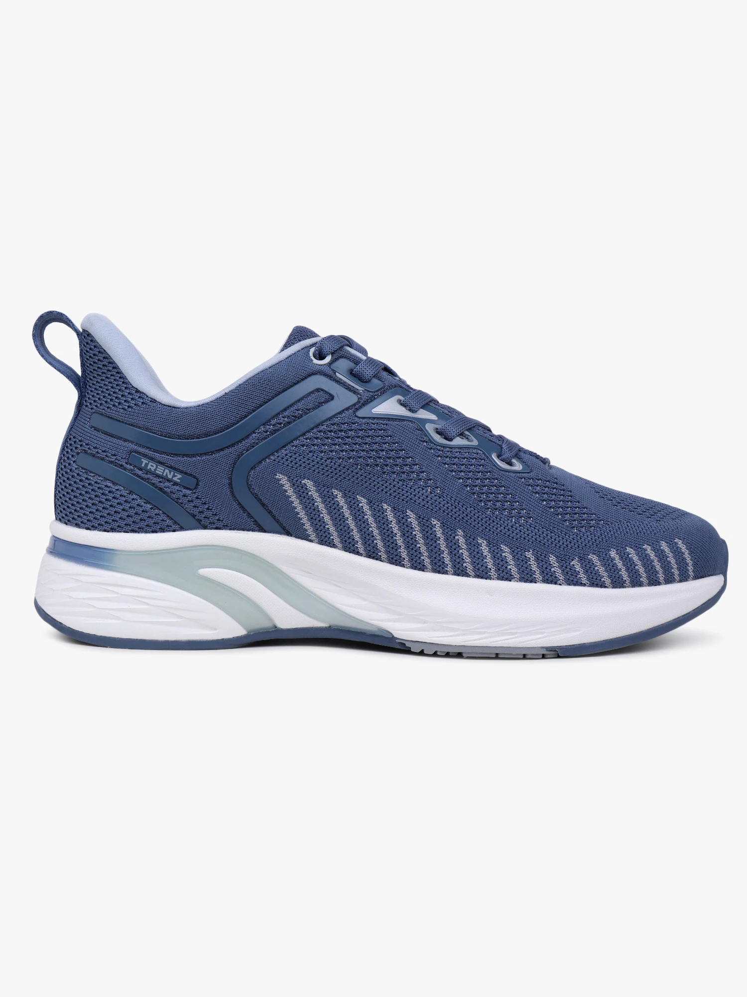 Women's Lace-Up Sports Shoes in English Blue & Silver Shiv Naresh