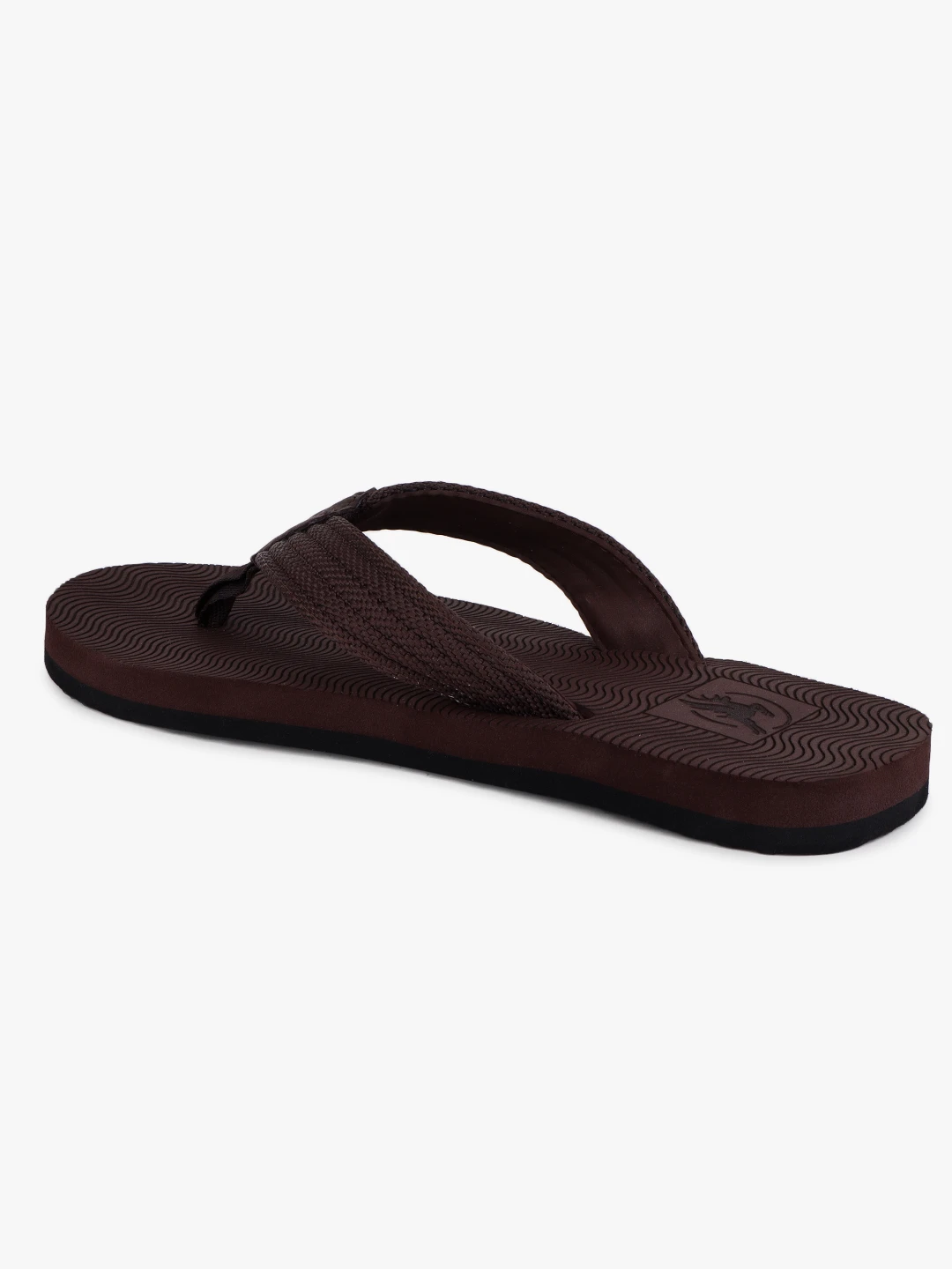 Brown slip-on slippers for men