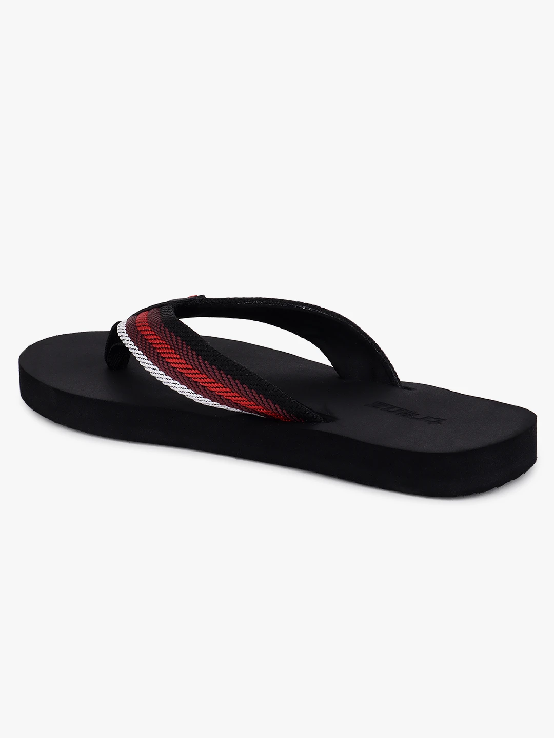 Black red variant slip-on slippers for men