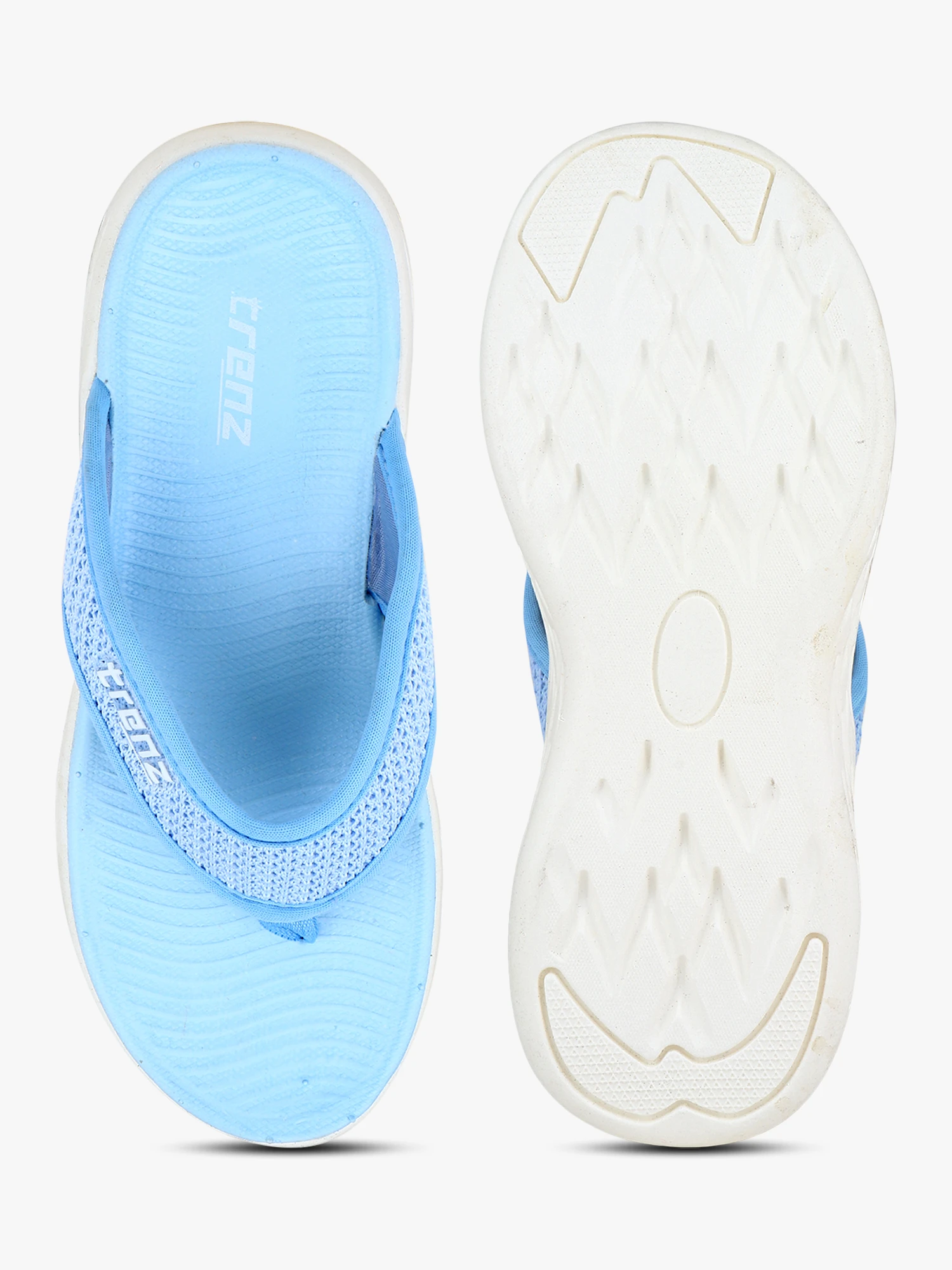 Women's teal slip-on slippers by Shiv Naresh