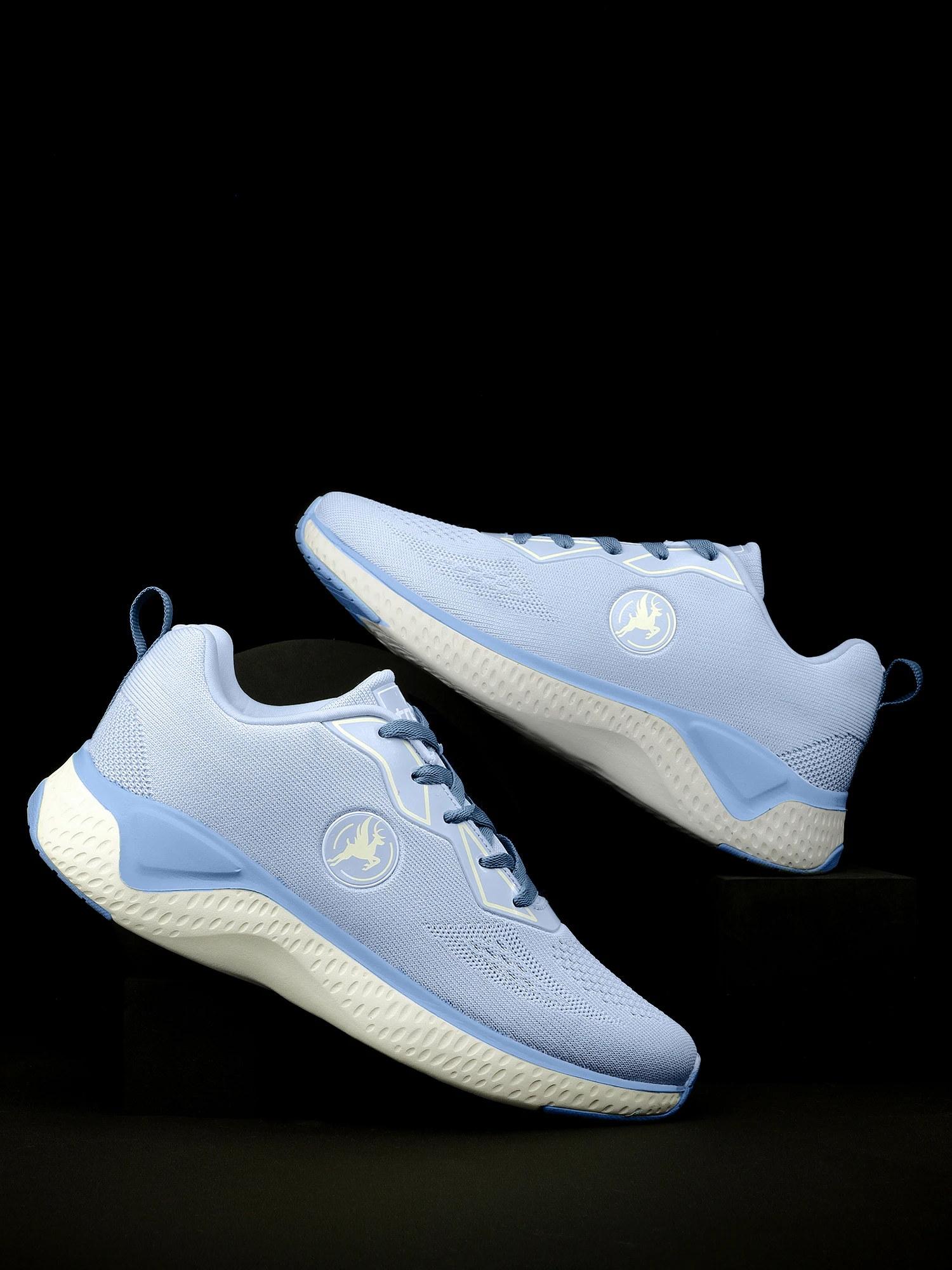 Sky Blue Women’s Lace-Up Sports Shoes for women by Shiv Naresh