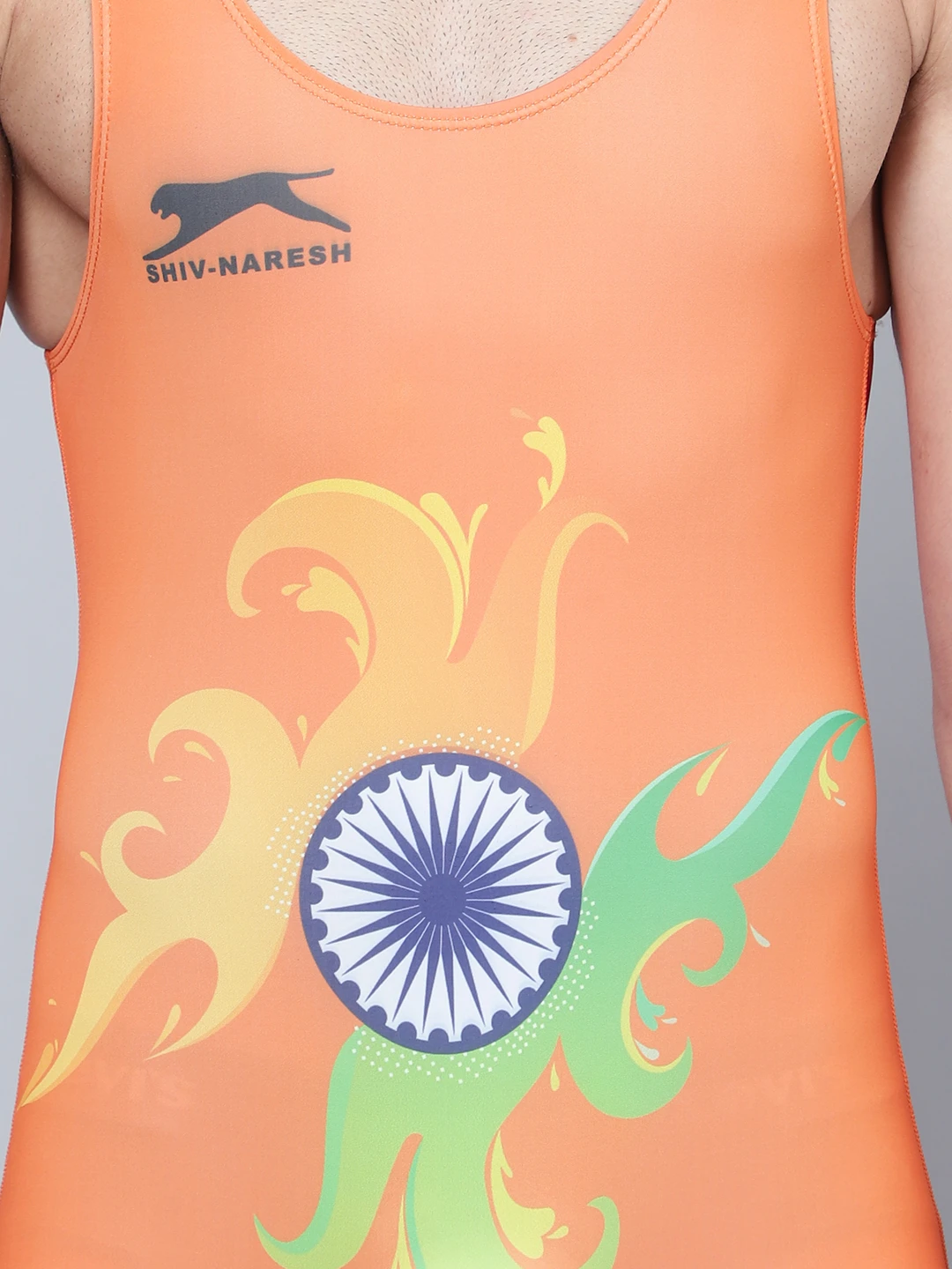 Wrestling singlet Orange for men by Shiv Naresh