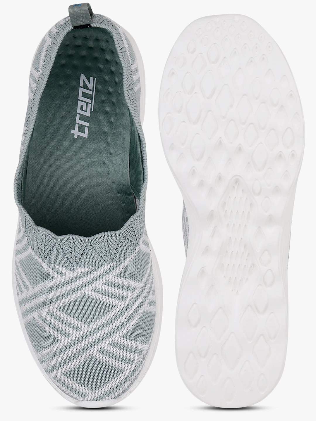 Sea Green Women’s Slip-On Shoes for women by Shiv Naresh