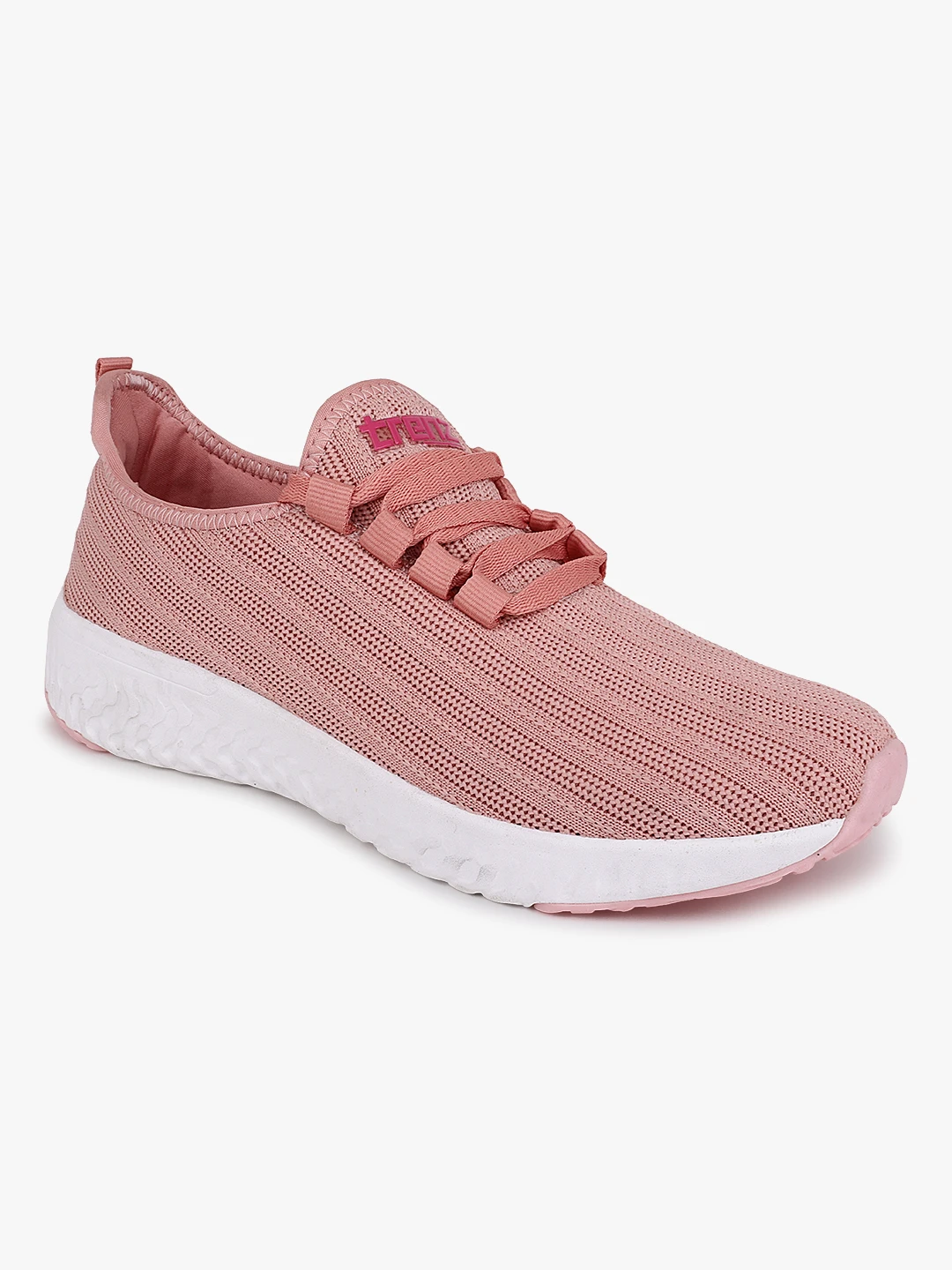 Women’s baby pink lace-up shoes by Shiv Naresh